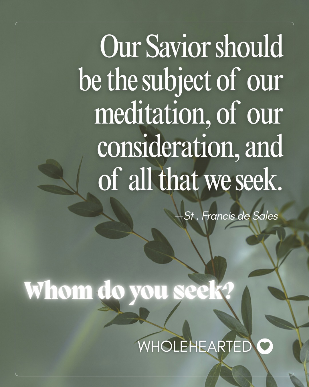 I thank God for the doctor of the Church, St. Francis de Sales, who taught normal people the normal way to meditate and pray.🙏🏼 I’ve learned so much from him how to be friends with Jesus! I hope you do too!!
“Since prayer places our mind in the brilliant radiance of the divine light and warms our will with the heat of heavenly love, there is nothing that so effectively purifies our mind from its ignorance or our will from its depraved attachments as does prayer. It is the water 💦 of heavenly blessing making our good desires grow green and strong🌱, washing our souls from their imperfections, and quenching our passions’ thirst. However, above all else, I recommend mental prayer, in particular, that which has our Lord’s life and Passion as its object.✝️ By frequently meditating on Christ, your whole soul will be filled with him, teaching you his ways and framing all your actions upon his divine model. He is the Light of the world. 💡Therefore, we must allow ourselves to be enlightened and illuminated in him, through him, and for him. He is the tree of desire, under whose shadow we must refresh ourselves (Sgs 2:3). He is the living well of Jacob, in which we wash away what stains us. Yes, as little children 👶🏼learn how to speak by listening to their mothers and practicing by babbling with them, so too, by remaining close to our Savior through meditation and observing his words, deeds, and affections, we shall by his grace learn how to speak, act, and will like him….”