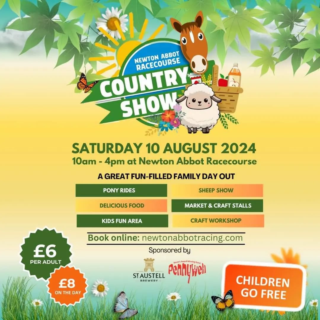 Here at Newton Abbot Racecourse today
Come say hello
Great fun for the family
#newtonabbotracecourse