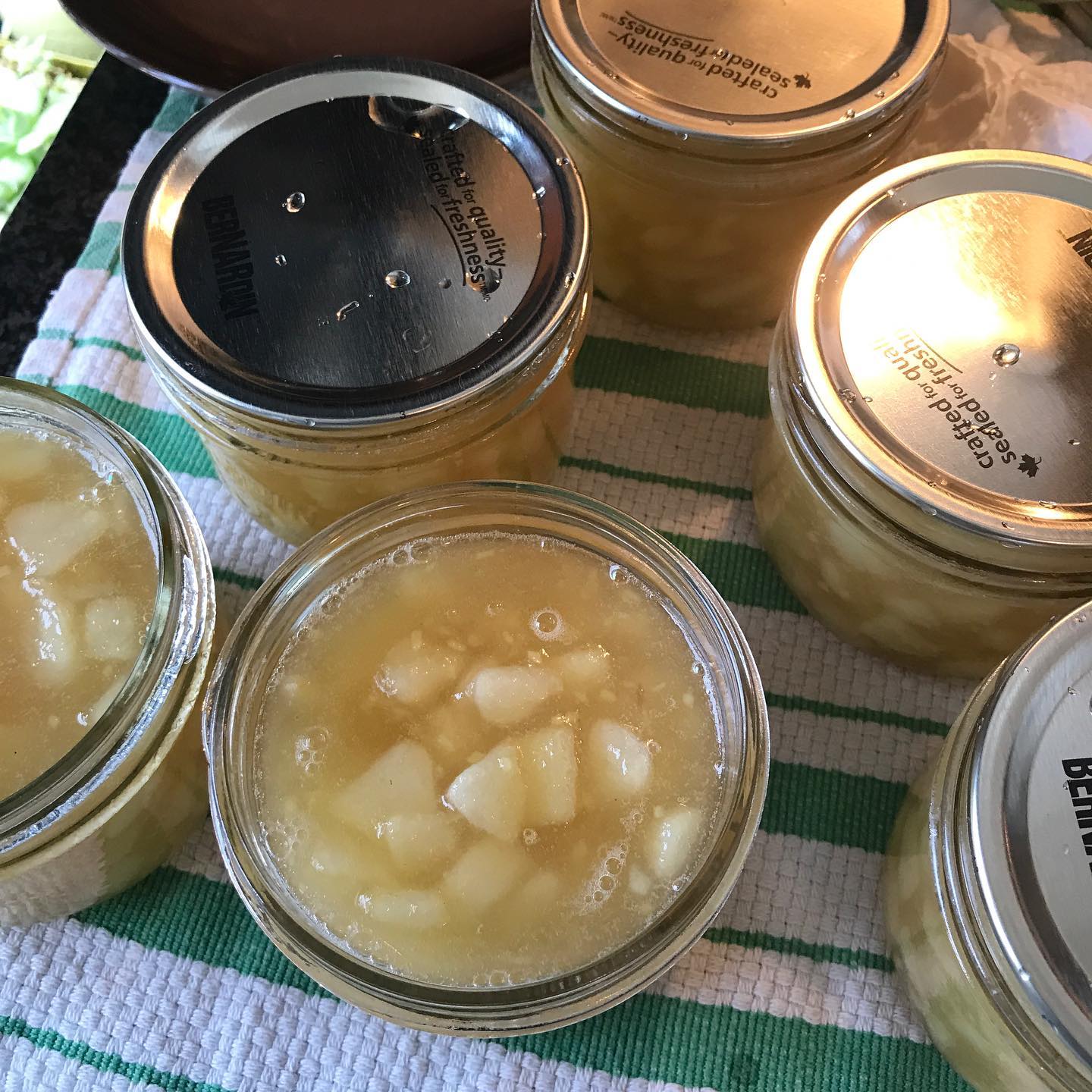 There is something so good about the combination of pears and ginger. This recipe is a staple for me when I am lucky enough to have an abundance of local fresh pears to can. Check out @foodinjars canning book “food in jars” for the recipe. If you’re in the Toronto area join @nfftt and pick pears 🍐