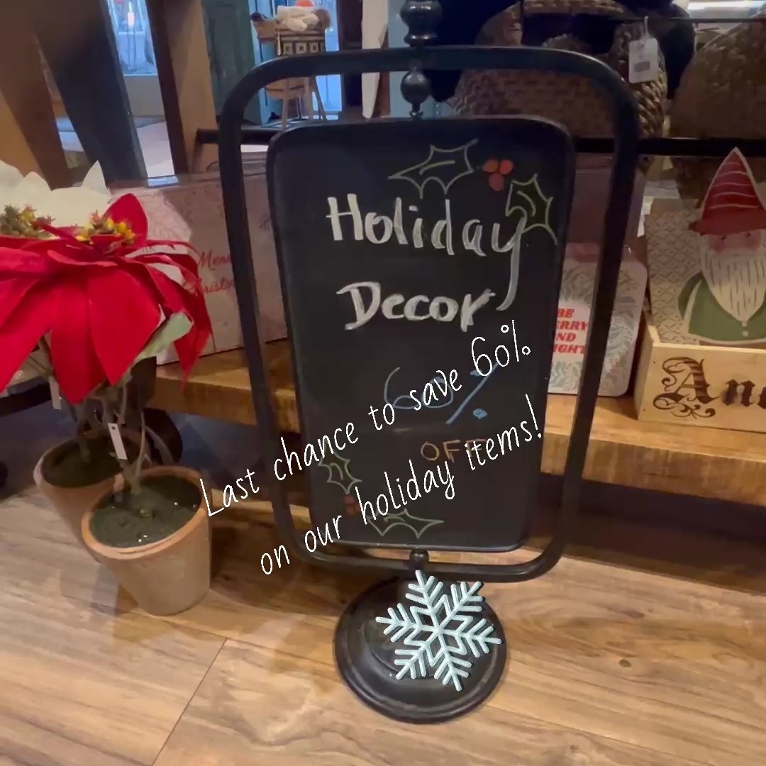 Last chance to save on holiday decor! 60% off!