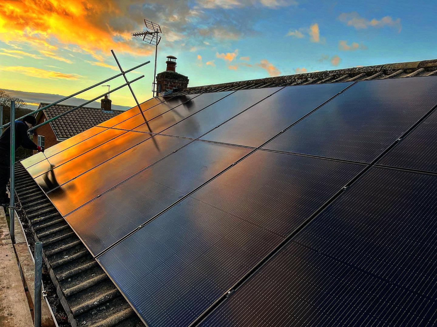 Another beautiful sunset in York, and when the customer wakes up, he will be generating his own elec