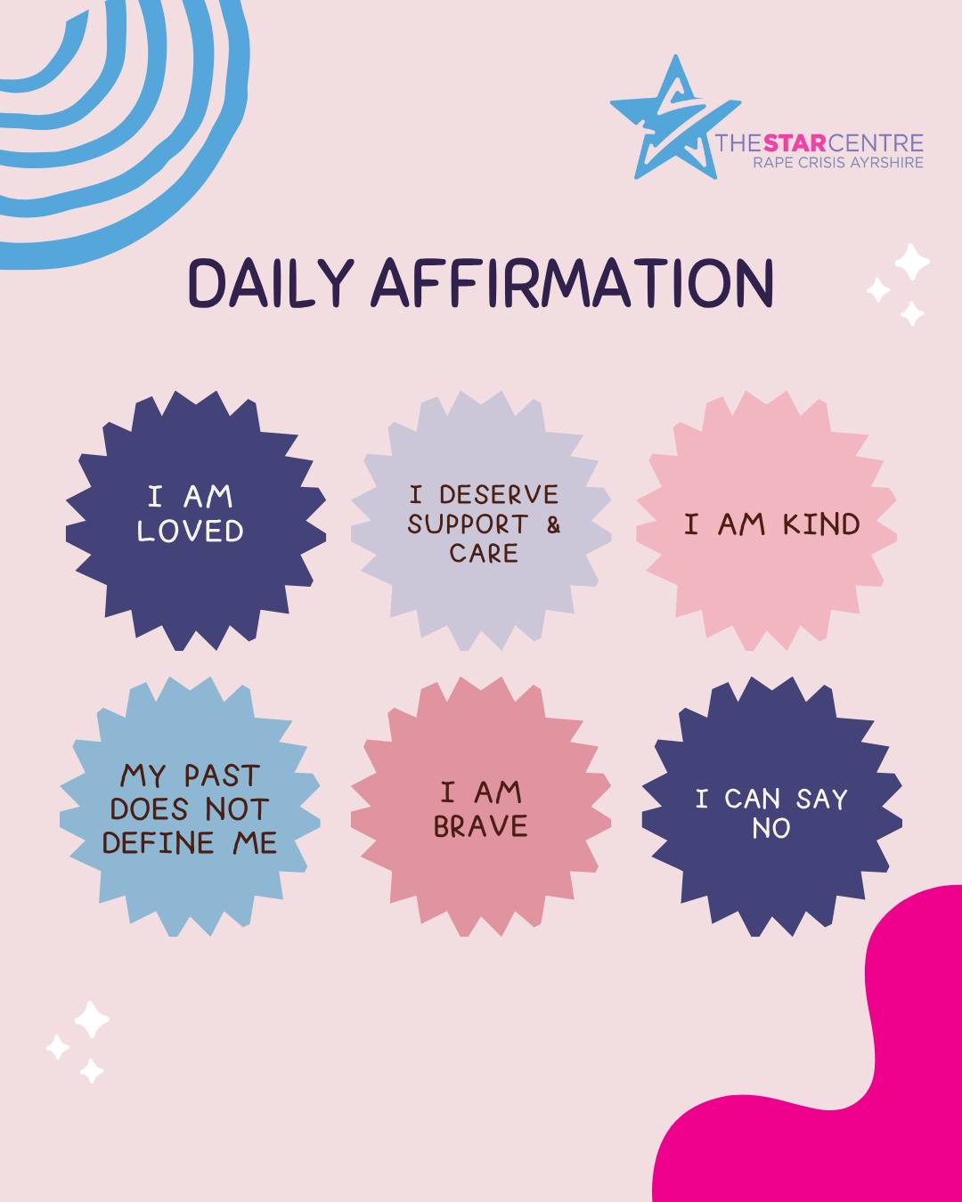 Affirmations are small, powerful reminders of who we are beyond trauma. Speak gently to yourself today. You are worthy of love, care, and choice, always. 💜 #DailyAffirmations #YouAreEnough #SpeakToYourselfGently