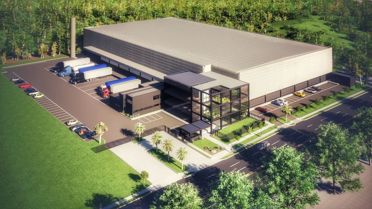 Projeto de galpão industrial com centro administrativo - Distrito industrial de Sta Cruz /RJ (S=8.000,00m²)