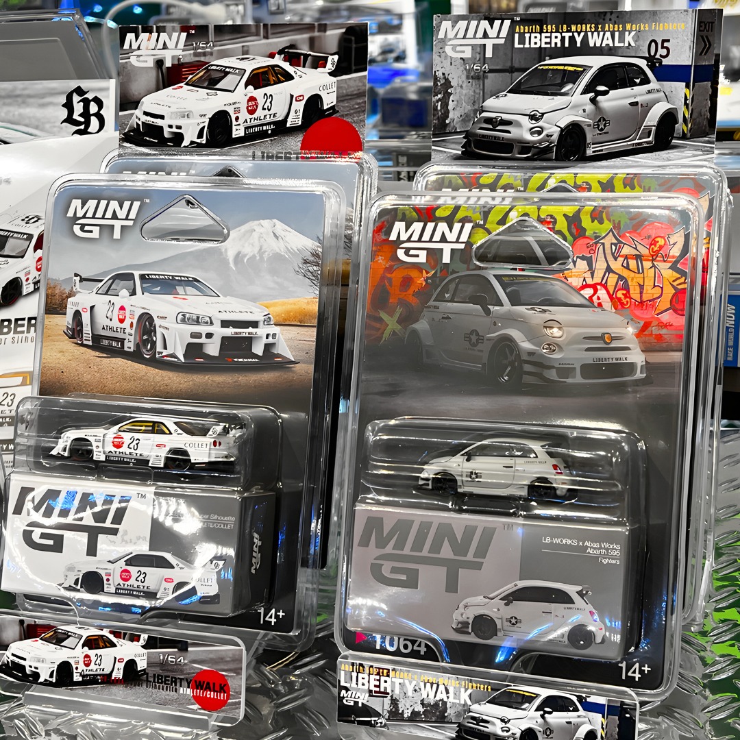 MINI GT 1/64スケール「Nissan LB-ER34 Super Silhouette ATHLETE/COLLET」&「Abarth 595 LB-WORKS x Abas Works Fighters」のMINI GTブリスターパッケージ仕様が入荷しました!!
LB-ER34のATHLETE/COLLETは、先日ご紹介したS15シルビアに続き、同系色の「スカイラインER34」となっており、リバティーウォークの2025年のバージョンカラーであるホワイトのボディカラーを基調に各所にレッドとブラックのブランドロゴなどがあしらわれたデザインが特徴です。
また、同時に入荷したアバルト595がベースの「Abarth 595 LB-WORKS x Abas Works Fighters」は、これまで様々なバリエーションがリリースされた中でも人気カラーとなる戦闘機のようなカラーリングのファイタースタイルが特徴のデザインとなっています!
こちらの2モデルはMINI GTのブリスターパッケージ版となっており、背景紙に車のイラストがプリントされたデザインのもので、過去にリリースされたER34と同じ富士山をバックにミニカーと同色の車両が停車されているデザインと、カラフルなウォールアートを背景にLBアバルト595のファイターカラーが停車されているデザインとなっているので、パッケージを開けずに飾ってもインパクトがありそうですね!
・MINI GT 1/64スケール「Nissan LB-ER34 Super Silhouette ATHLETE/COLLET」(ブリスターパッケージ版)
販売価格: ¥2,860 (税込)
・MINI GT 1/64スケール「Abarth 595 LB-WORKS x Abas Works Fighters」(ブリスターパッケージ版)
販売価格: ¥2,530 (税込)
★今回ご紹介したミニカーのネットショップへの掲載は後ほど行う予定です。
スターホビー(店舗)
https://www.starhobby.jp/
〒680-0942 鳥取県鳥取市湖山町東4丁目87
営業時間
平日:PM12:00-19:00 土日祝日:AM10:00-PM19:00
定休日:毎週木曜日
ECサイト(ネットショップ)
スターホビーミニカーストア
https://store-starhobby.com/
#minigt #lbwk #libertywalk #lbworks #164diecast #nissanskyline #er34 #リバティーウォーク #lbperformance #ミニカー #abarth #abarth595 #ミニカーショップ #ホビーショップ #鳥取 #スターホビー #starhobby