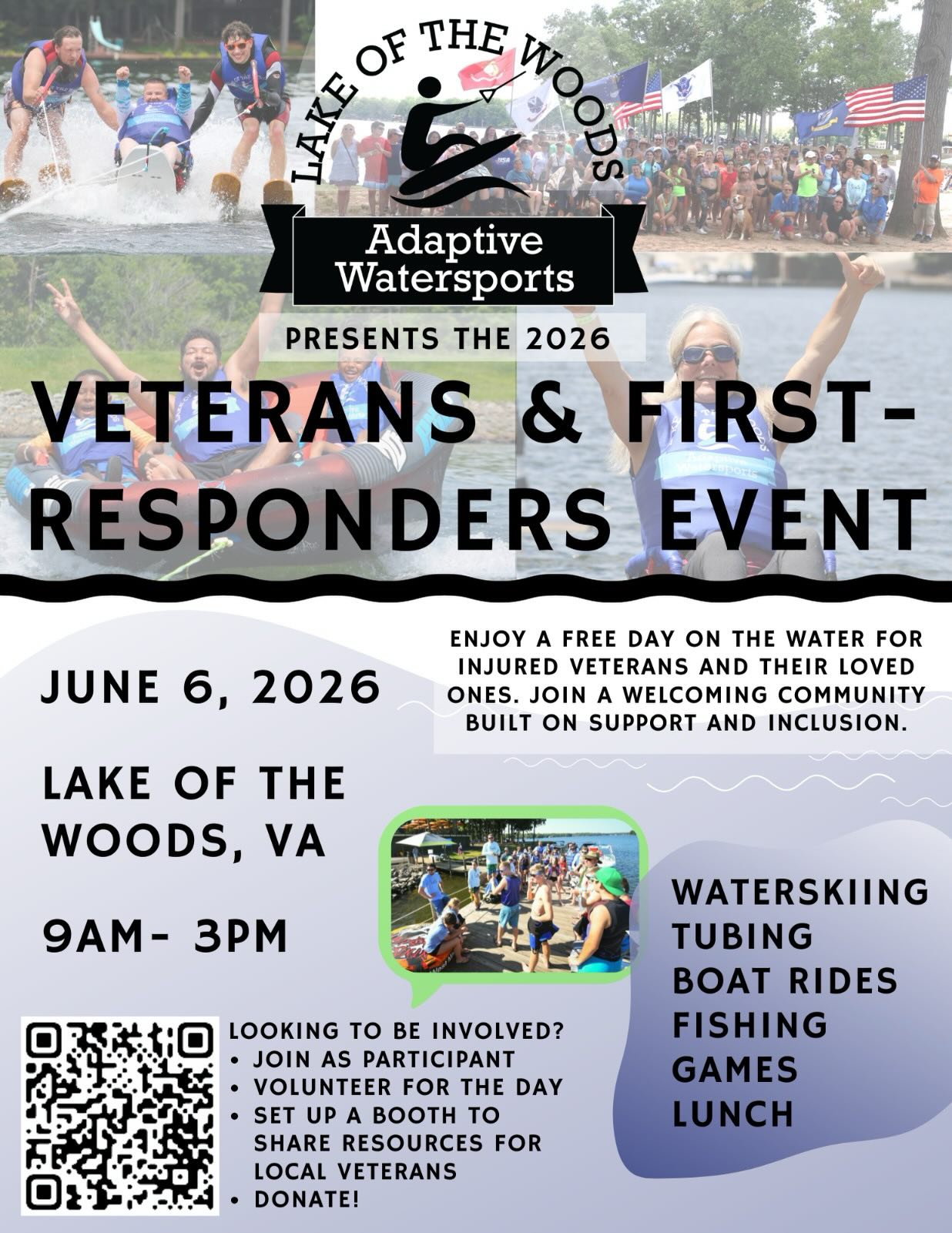 Our Veterans and First Responders Event tickets are officially live! 🇺🇸
We’re excited to share a few favorite moments from past events, along with this year’s flyer so you have all the details in one place. It’s shaping up to be another unforgettable kickoff to summer, and we can’t wait to celebrate with all of you!
To grab your tickets, head to the link in our bio, check out our Facebook event page, or visit our website. Ski you there! 🌊💙
#VeteransEvent #FirstResponders #CommunityStrong