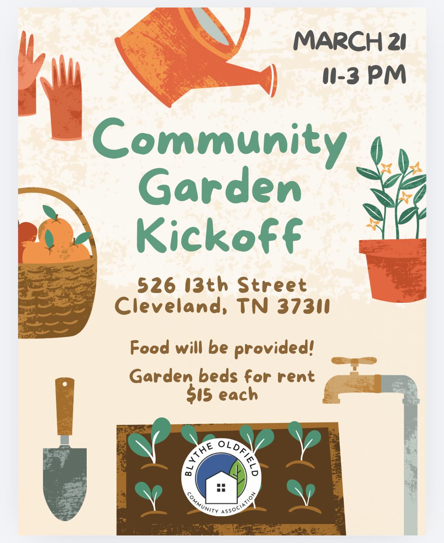 It’s that time of year again! we can’t wait to see you at our community garden kick off!