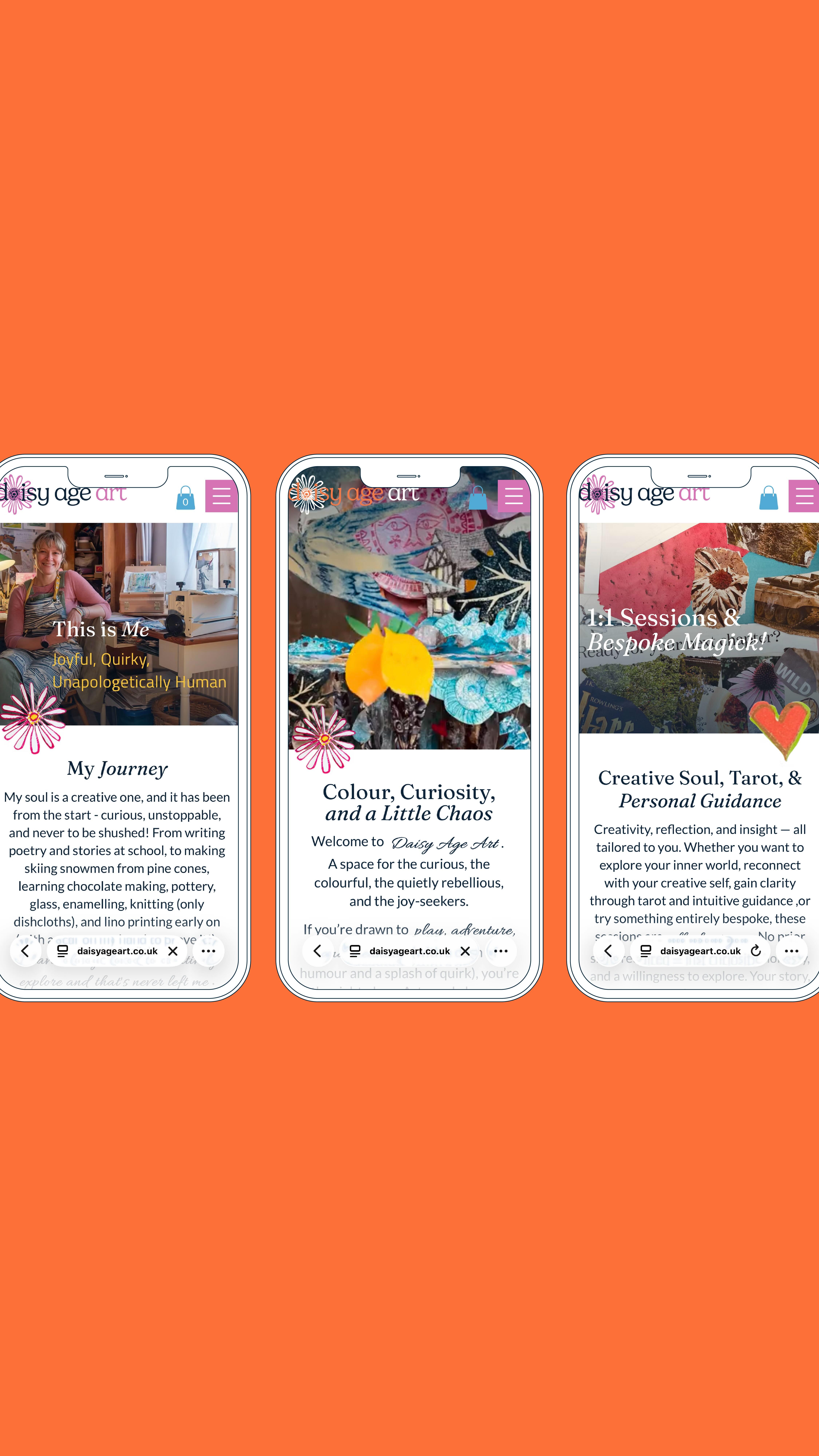Finally sharing the @daisy_age_art website and branding 🌼
Em came to me towards the end of last year, with a vision for an online space.
Initially creating the branding, a recreation of Em’s original hand-drawn daisy logo - we used a range of vibrant colours🩷 taken from throughout the mini worlds and collages, to create a range of logos that sum up the Daisy Age ethos.
The website continues the hand-drawn theme, using cut-outs from Em’s artwork.
Featuring a shop, the ability to book workshop or 1:1s, and a range of Daisy Age Art artwork ✨ The site is joyful, working in cohesion with Em’s Instagram - with images of artwork being the main focus.
#funwebsite #artistwebsitedesign #colourfulwebsitedesigner #wixwebsitedesigner
Website funding supported by the York & North Yorkshire Combined Authority