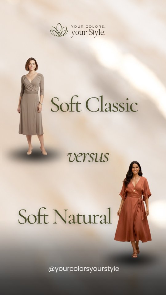 Soft Classic oder Soft Natural? 🤔
Hier kommt der Unterschied einfach erklärt:
Soft Classic
🔸 Knochenstruktur: Fein, ausgewogen
🔸Symmetrische Proportionen (nichts sticht stark heraus)
🔸Weiche Rundungen
🔸Elegante, klassische Ausstrahlung
Soft Natural
🔸Etwas breitere Knochenstruktur (z. B. Schultern)
🔸Weiche Kurven
🔸Schultern: Breit bis dominant
🔸Lässige, entspannte Ausstrahlung
Das ganze Video findest du auf meinem YouTube-Kanal. Link in meiner Bio ✨