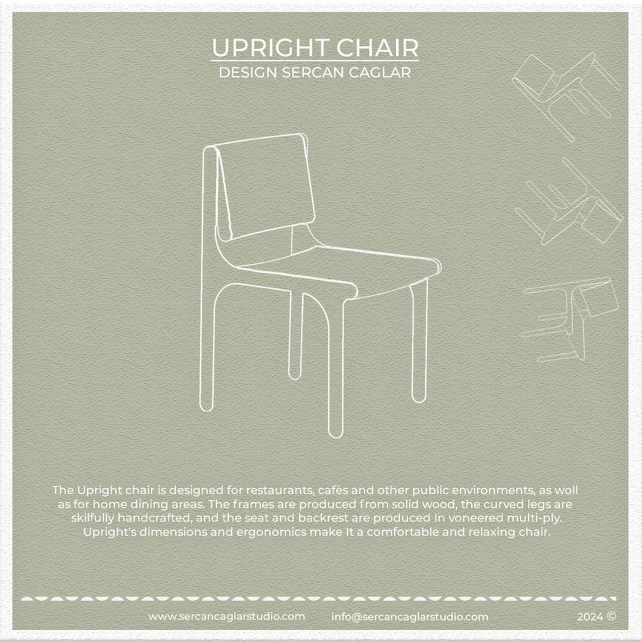 •Upright chair restoranlar, kafeler ve diğer halka açık ortamların yanı sıra evdeki yemek alanları için de tasarlanmıştır. Çerçeveler masif ahşaptan, kavisli ayaklar ustalıkla el işçiliğiyle, oturma ve sırtlık ise çok katlı olarak üretilmiştir.
Upright’ın boyutları ve ergonomisi, onu rahat ve dinlendirici bir sandalye haline getiriyor.
•The Upright chair is designed for restaurants, cafès and other public environments, as woll as for home dining areas.
The frames are produced from solid wood, the curved legs are skilfully handcrafted, and the seat and backrest are produced In voneered multi-ply.
Upright’s dimensions and ergonomics make It a comfortable and relaxing chair.
Designed by Sercan Caglar Studio
.
.
.
.
#interirordesign #architect #collectibledesign #furnituredesign #productdesign #design #furniture #collectivedesign #designobjects #interiordesign #interiorstyling #contemporarydesign #showroom #gallery #decor #painting #artwork #art #homedecor #sercancaglarstudio #interiors #upright #detail #artgallery #chair #newcollection #designer