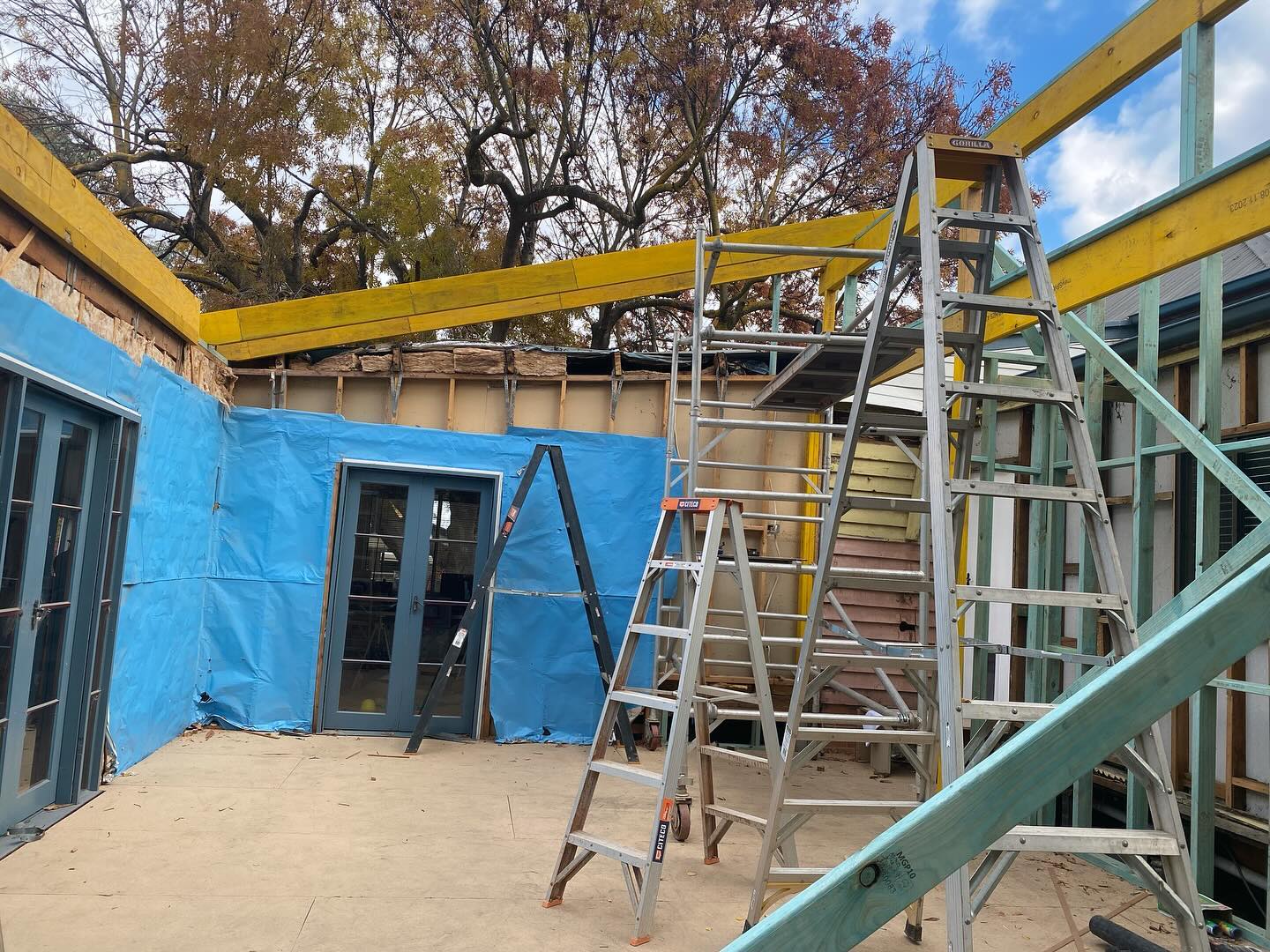 Parker St site visit…. North facing windows, light and volume coming soon in the extension to a family home.