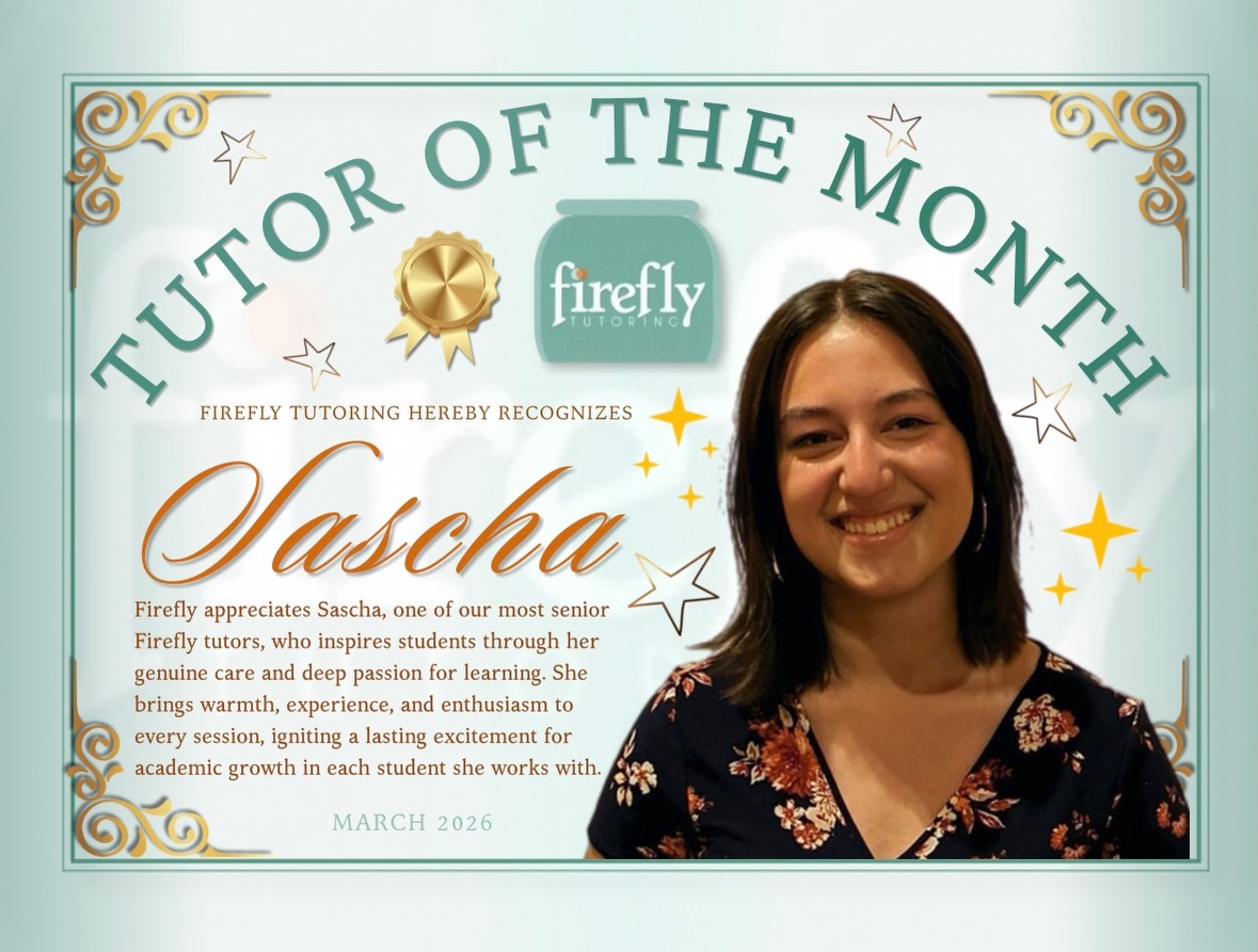 Spring has sprung… and so has some serious tutor magic 🌷✨
Celebrating our Tutor of the Month, Sascha! Bringing sunshine, spark, and a whole lot of “aha!” moments to every session 💫📚
Happy Spring from all of us at Firefly 🐞💛