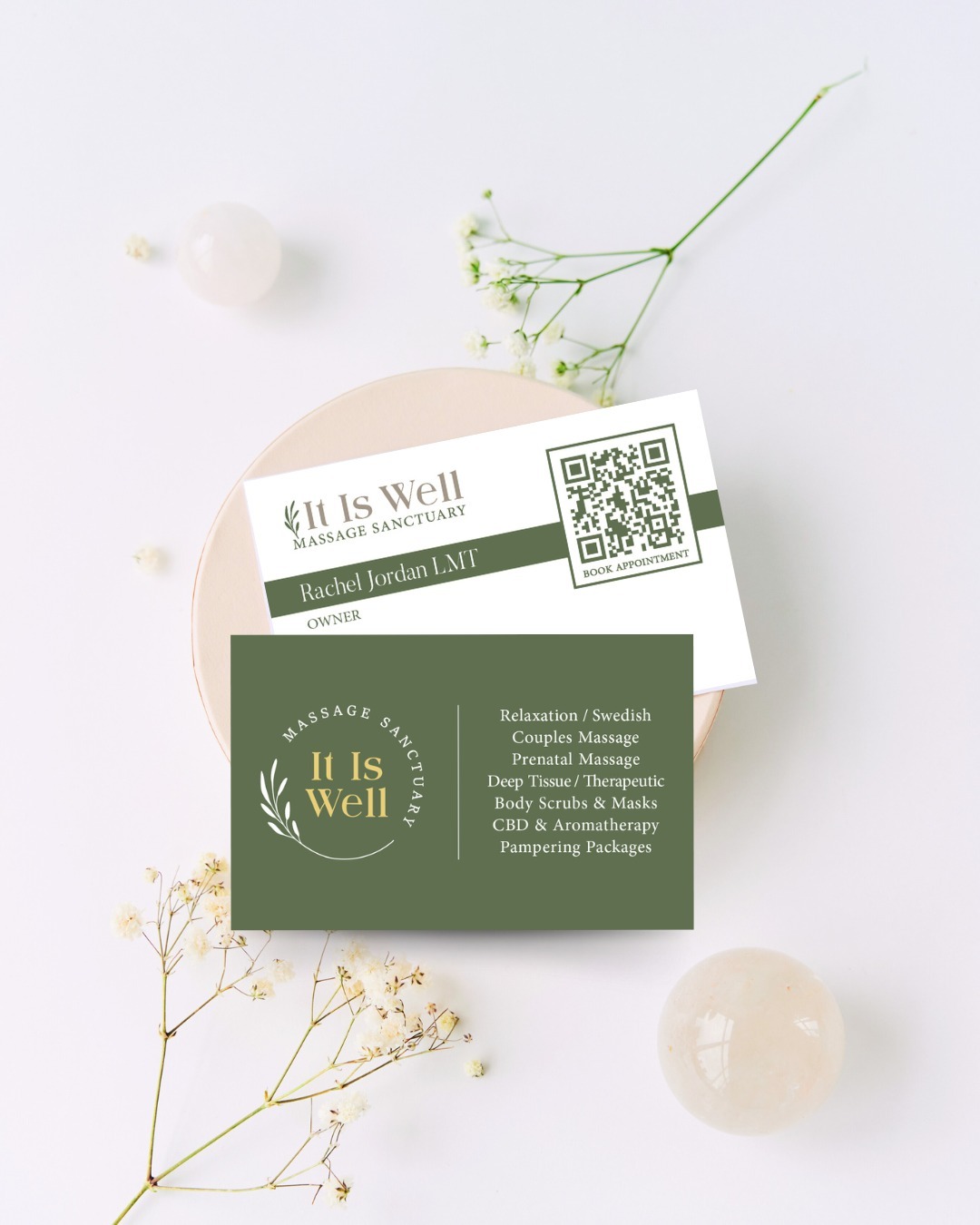 Discover the soothing haven of It Is Well Massage Sanctuary! 🌿😌
I recently had the pleasure of printing Rachel's business cards, banner, and other materials, and the results are simply stunning. Each design element is infused with earthy tones and calming motifs, perfectly capturing the serene atmosphere Rachel has created. The business cards feel like a little piece of tranquility, inviting you to experience the sanctuary's relaxing vibes.
Ready for some serious relaxation? Visit It Is Well Massage Sanctuary for the ultimate wellness experience. And did you know we also do print? Let us help you bring your brand’s vision to life with designs that radiate serenity!
Reach out today. Link in bio!
#holisticbrands #feelgooddesigns #holisticbranding #femaleentrepreneur