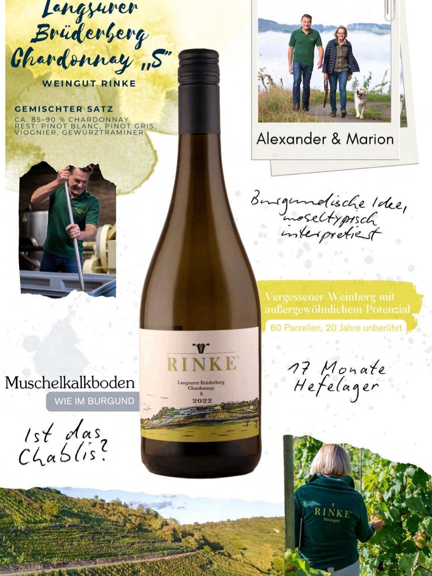 Am 20.4.2026 findet ihr uns in der WineBank in Köln. Von 13-18 Uhr präsentieren wir unsere Bioland-zertifizierten Weine von Muschelkalk und Schiefer. Nur für Gastro und Handel. 25 Weingüter sind vertreten, alle „hidden gems“. Das wir ein Mega Event.
#rinkeweine #weingutrinke #bioland #muschelkalktrifftschiefer #bio