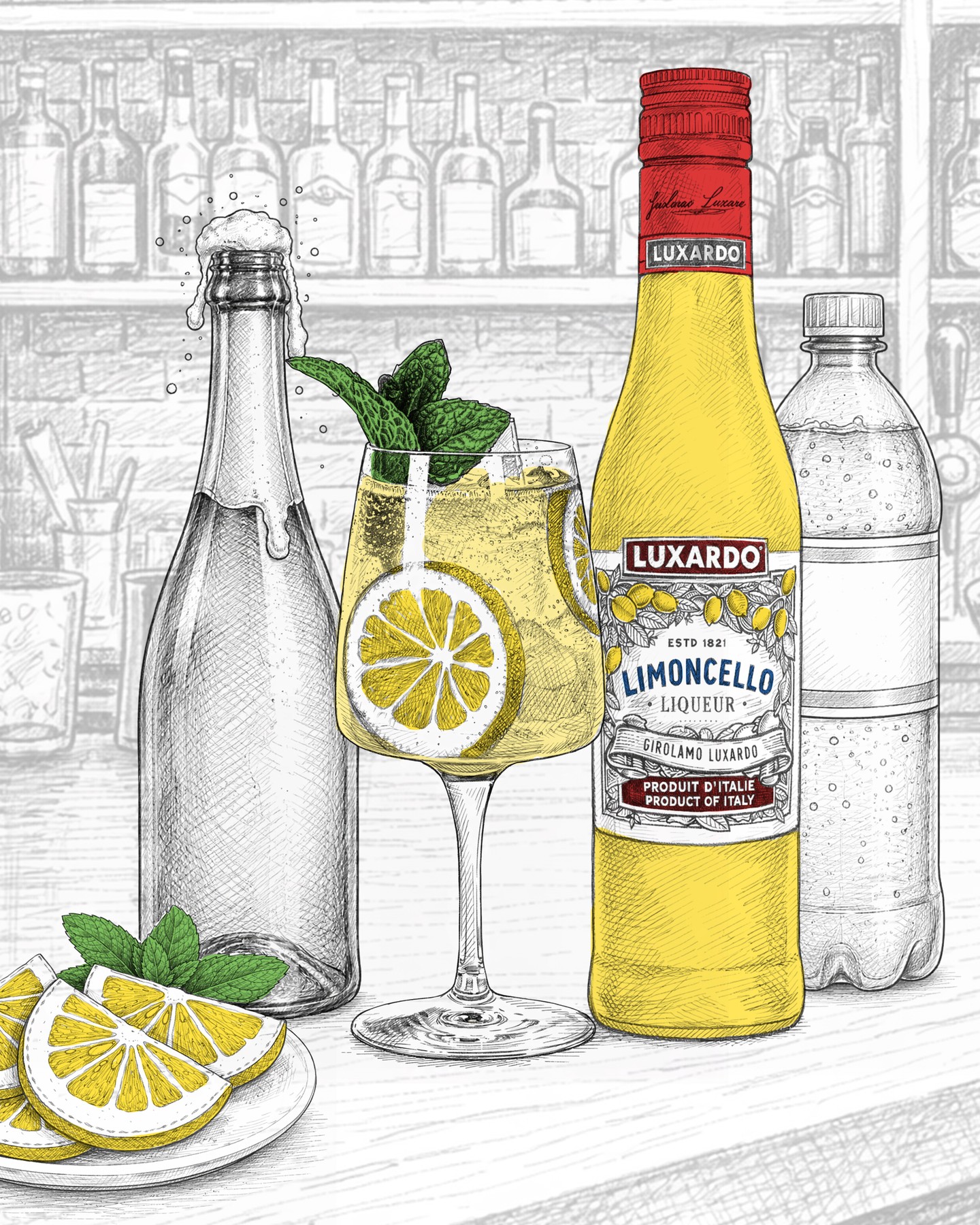 Sunshine in a glass 🍋✨The Limoncello Spritz is bright, bubbly, and effortlessly refreshing. Made with Luxardo Limoncello, this citrus-forward spritz is perfect for golden hour, aperitivo, or anytime you want a taste of the Italian coast.