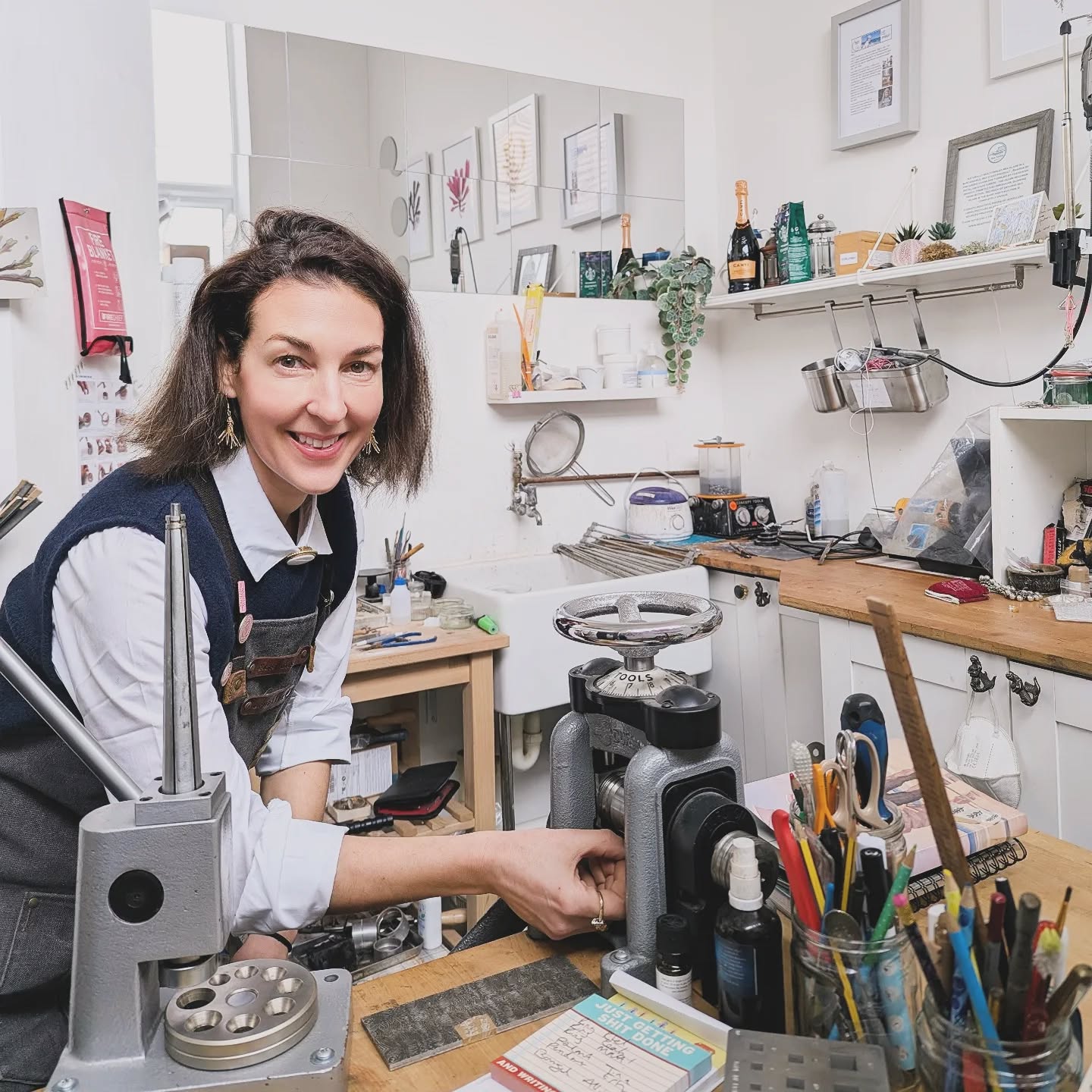 Hello!
It's nearly the end of March and I've just sneaked in, in time for Meet The Maker...just...well, actually this is pretty good for me as I've a whole 5 days left, positively early π€£
This is me, Joanna, in my studio in Saltburn by the Sea, where I create my bespoke designs and pieces of jewellery, all entirely by hand using traditional metal smithing techniques.
I started my journey being self taught and learning from reading, watching and making lots and lots of mistakes. I then decided it was time to have some structured lessons and went onto gain a Diploma in Fine Jewellery. I've since completed various advanced courses in stone setting and have my eye on an exclusive intensive course in Rome... perhaps one for next year when my kids are a bit older.
I absolutely love what I do and I'm very honoured to be able to continue to do it. I love the fact that I am always learning and even after nearly 10 years melting, forming, soldering and setting there are still times when I'm genuinely perplexed as to why my solder hasn't flowed or why a piece of metal hasn't behaved as it should.
When I'm not being a Jeweller/business owner I volunteer for a local charity called Rubies. Rubies was created as an empowering organisation for young girls in Teesside, which has one of the worst outcomes for women in the country! The work Rubies do is so incredibly needed, empowering young girls to know their worth and help them to fulfil their potential and I'm proud to be part of the team.
#meetthemaker #handmadebusiness #jeweller