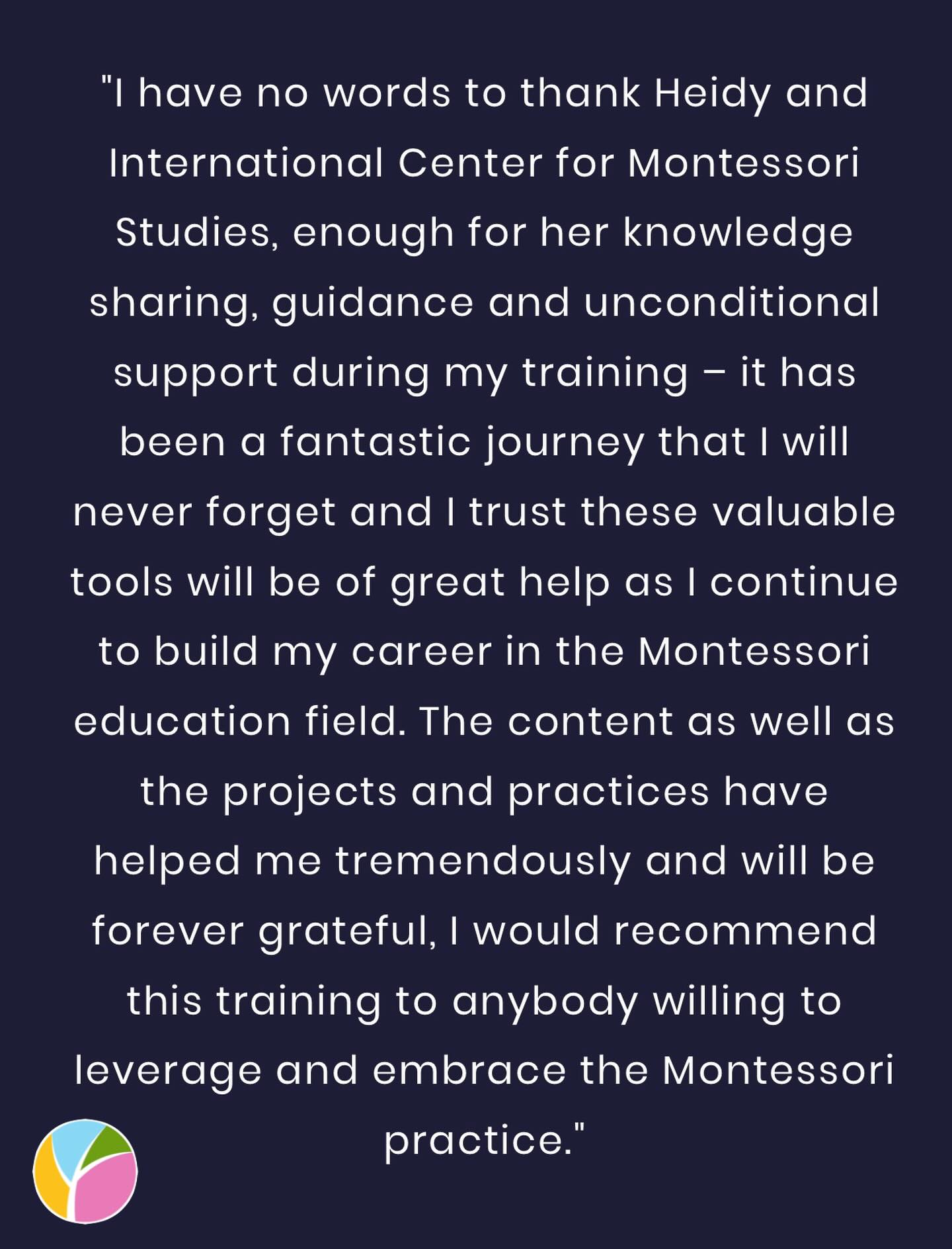 “I have no words to thank Heidy and International Center for Montessori Studies… it has been a fantastic journey that I will never forget… the content, projects, and practices have helped me tremendously… I would recommend this training to anybody willing to embrace the Montessori practice.”
— ICMS Elementary I - II Graduate
✨ We are so grateful for the voices of our graduates and the journeys they’ve embraced.
📣 Application season is now OPEN! Join our next cohort and begin your own transformative Montessori path.
🔗 Link in bio to explore our Summer and Fall cohorts.
#MontessoriEducation #MontessoriTraining #earlychildhoodmontessoritraining #elementarymontessoritraining #TeacherTraining
