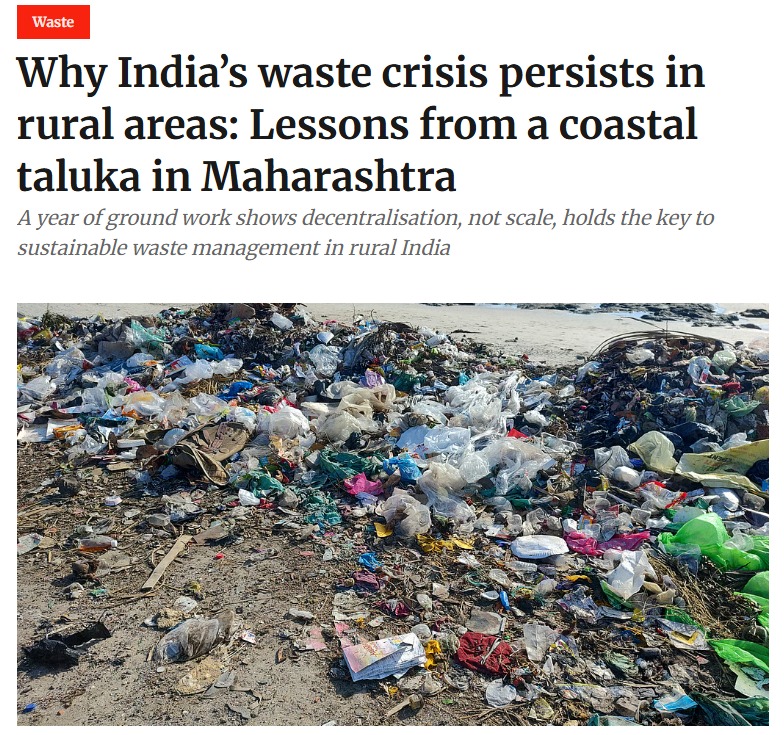 Rural India is often left out of the conversation when we talk about the waste crisis. But as our latest research shows, the solution isn’t just about "more trucks"—it’s about people.
We are proud to share that our core team member has been featured in @dtemagazine, tackling the complexities of waste management in coastal Maharashtra.
Key takeaways from the ground:
Decentralization is Key: One-size-fits-all solutions don't work. Success happens at the Gram Panchayat level.
Empowering Women: When local women lead the waste value chain, community compliance and mindset shifts follow.
The Funding Gap: Current recycling economics often ignore the real cost of rural collection.
At Aamhi, we aren’t just cleaning beaches; we are building a sustainable model that uplifts the rural women’s workforce while protecting our ecosystems.
To our corporate partners and CSR leaders: This article highlights why systemic change requires intentional, localized investment. Let’s move beyond "pilot projects" and toward lasting infrastructure.
Read the full feature via the link in our bio.
#RuralIndia #Sustainability #WasteManagement #WomenEmpowerment #CSRIndia #CircularEconomy #DownToEarth #NGOIndia #EcoFriendly #RuralDevelopment