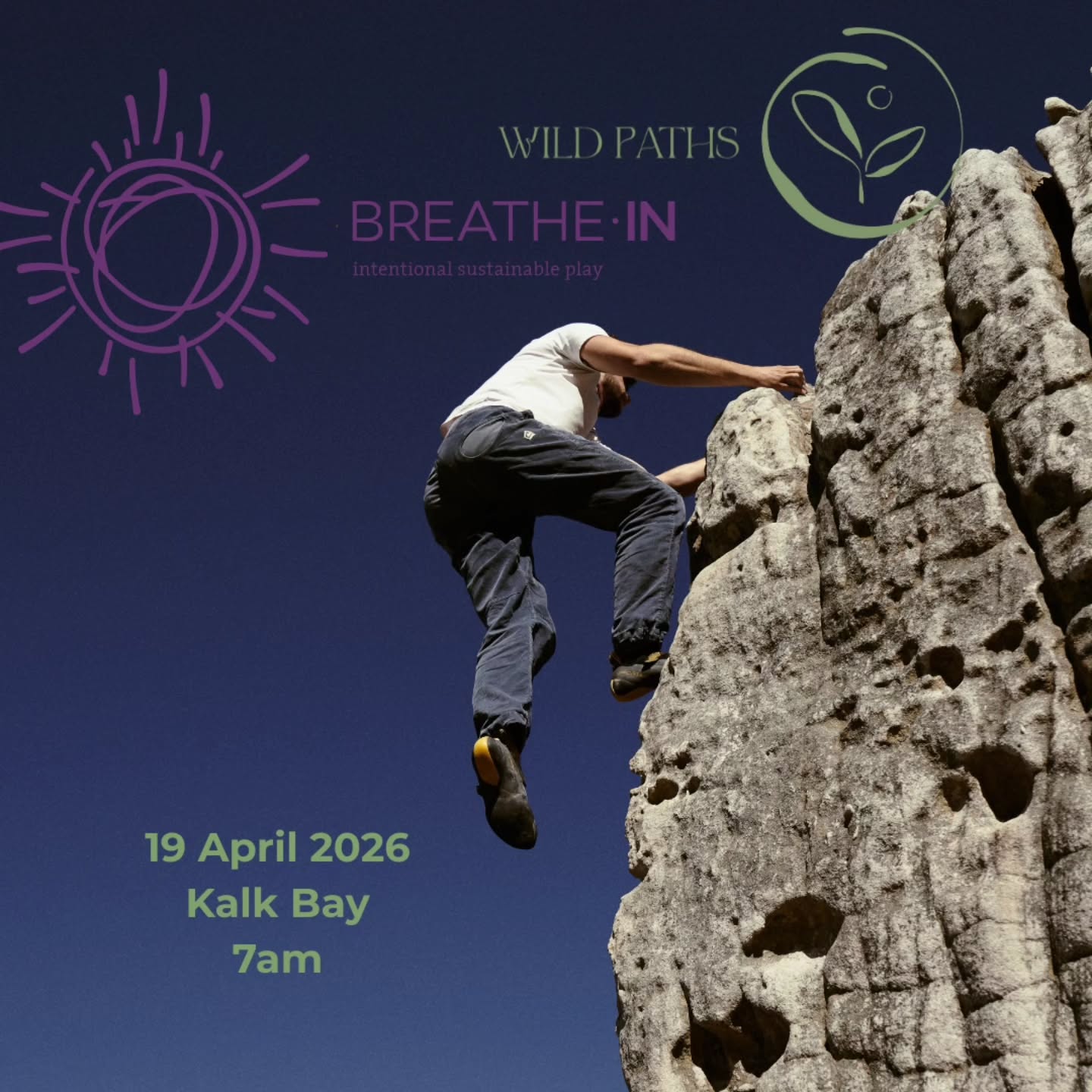 More than just a climbing day!
19 April 2026
📍 Echo Valley, Kalk bay 🇿🇦 Cape Town
We're collaborating with Elsa Selva @elsaselva_ from Stellenbosch University.
Her research is exploring the power of movement in the mountains that we’ve been facilitating!
Many of us have experienced what she is researching about movement in wild places - that it does something real to people. Something that reconnects us to our aliveness. You know that feeling - after a climbing weekend, after a yoga session - that clarity, that lightness.
This day is for people who want to understand what’s happening in these moments - and learn how to use it as a compass.
.
It’s really inspiring to see Elsa really get into the science of our work here at Breathe IN. Part of the Breathe IN ethos is using our business to promote people in our community that believe in the same things we do, and this collaboration is exactly that.
.
Join us!
Tickets on our website 🔗 in bio