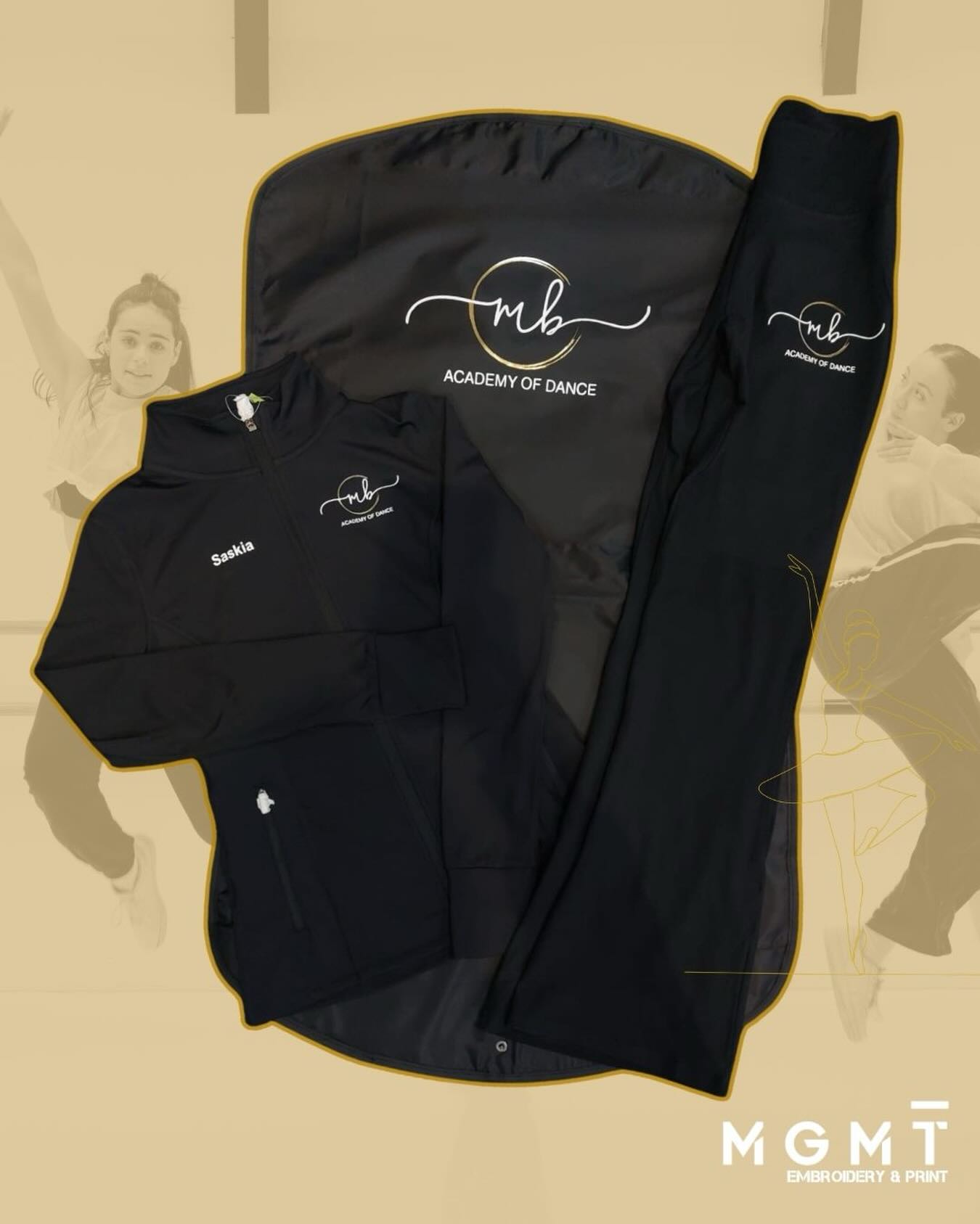🧵 MGMT Embroidery & Print 🧵We offer dedicated club shops for dance schools, making it easy for students and families to order their clothing directly! 💃🕺Whether you’re looking for:
✨ Costume bags
✨ Jackets
✨ T-shirts
✨ JoggersWe can provide it all — professionally branded with your dance school logo and personalised where needed. 👕🎽Simple ordering, quality products, and a professional look for your entire dance school.Get in touch to set up your club shop today! 📩#clubshop #dancewear #danceuniform #mgmtembroideryandprint