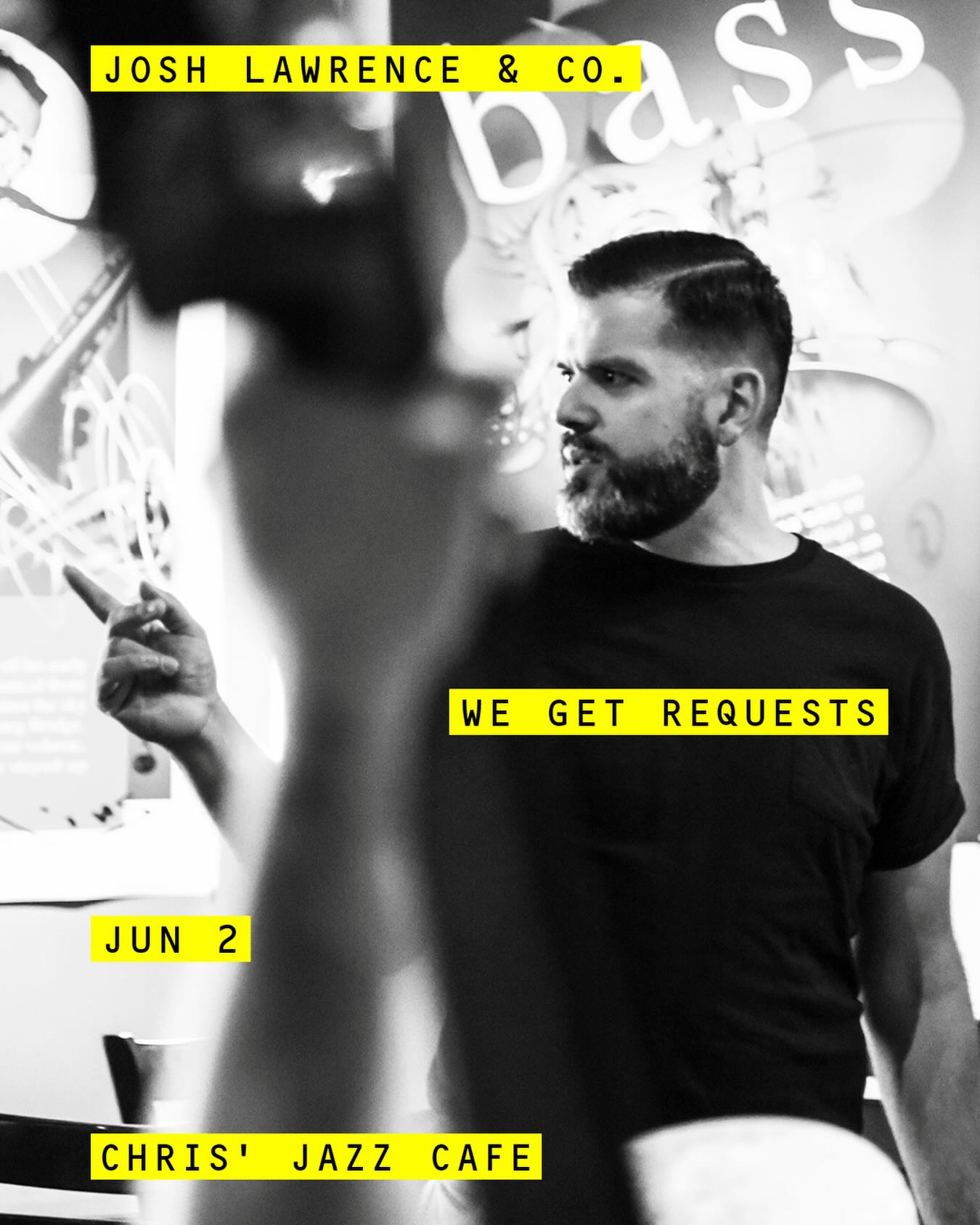 We Get Requests returns to @chrisjazzcafe June 2 with @adamfaulkonpiano @sunceraythecurator @jordan_mcbride_bass See you there ✌️ photo by @olabaldych