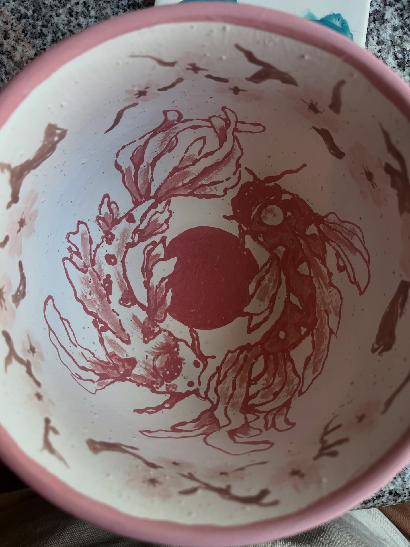 My wife and I had a little painting date today at @creativiteapotterystudio, here is what we made!
I made the sakura koi bow and my wife made the definitely better and way cuter frog bowl. 🐸
-
#paint #ceramics #glaze #date