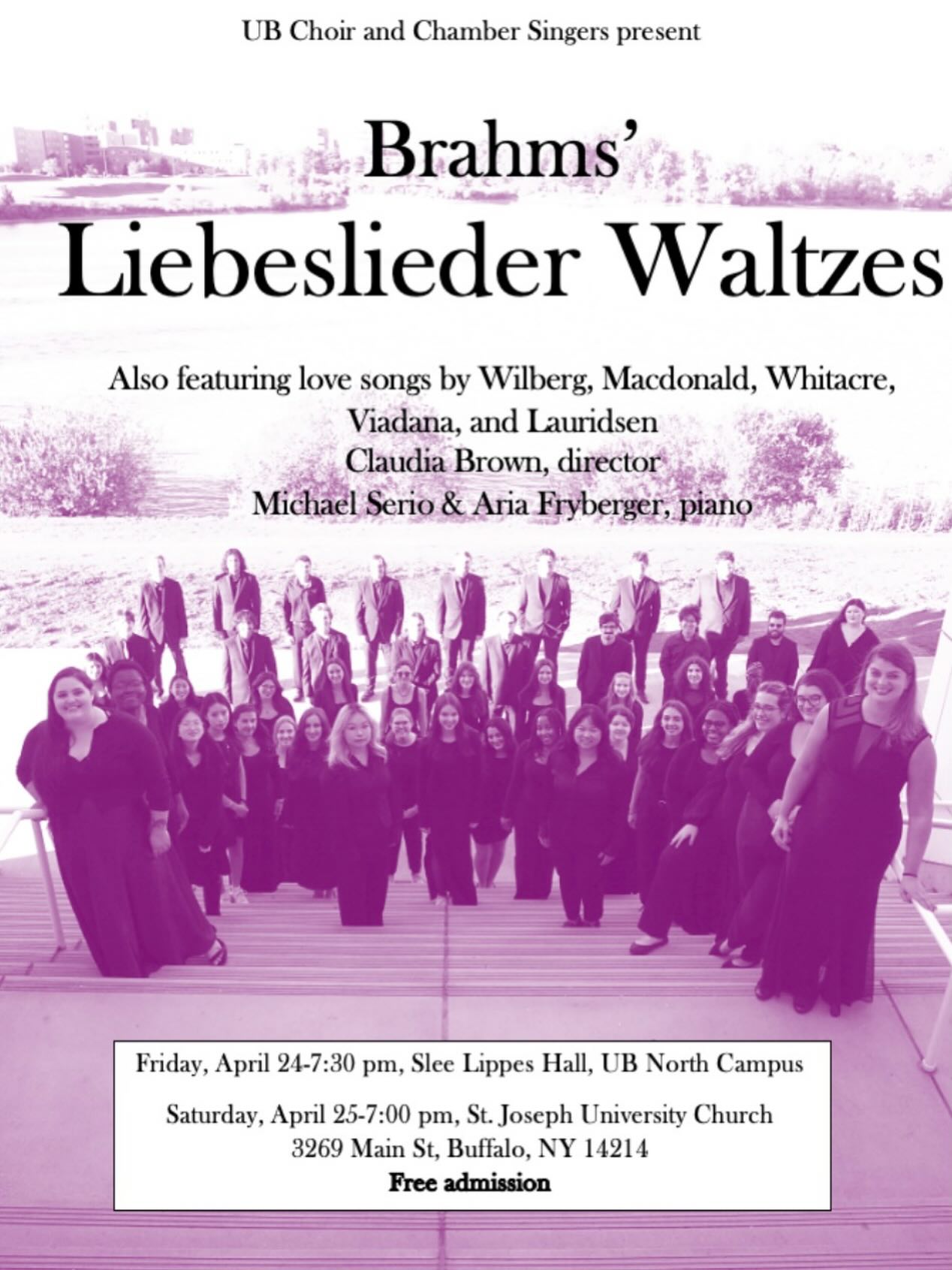UB Choirs Concert - Saturday, April 25 at 7 PM at St. Joe’s - free admission - come support your fellow students!
#music #buffalo #buffalove #ub #campusministry