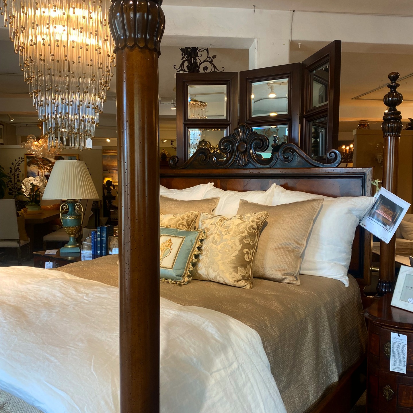 Stunning Walnut Wood Bed
Hand Crafted in Italy!