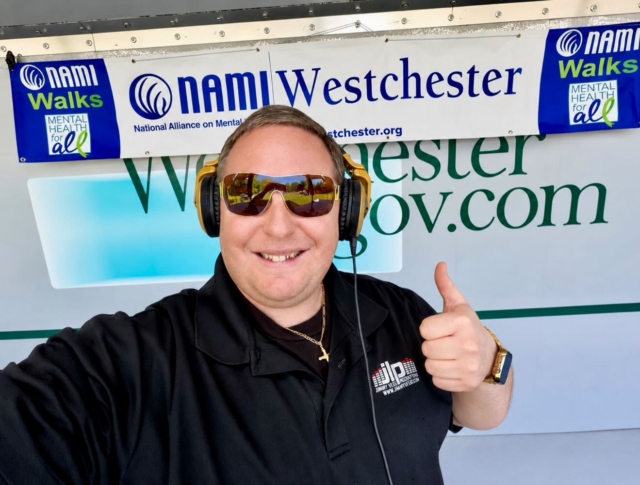 Honored to be part of the annual @namiwestchester Walk today at Ridge Road Park in Hartsdale! 💙 Such an amazing event supporting an organization that does so much for our community. For years, NAMI Westchester has worked to provide education, advocacy, support groups, and resources for individuals and families affected by mental illness — helping break the stigma and reminding people they are never alone.
It was truly inspiring hundreds of people come together for such an important cause and a huge shoutout to @westchestercountyparks for bringing the new ShowMobile out to help make this an incredible day! As Westchester County Executive @kenjenkinsny said today… “Westchester is Best-Chester!” 🙌
#NAMIWestchester #WestchesterCounty #MentalHealthAwareness #DJLife #CommunityStrong