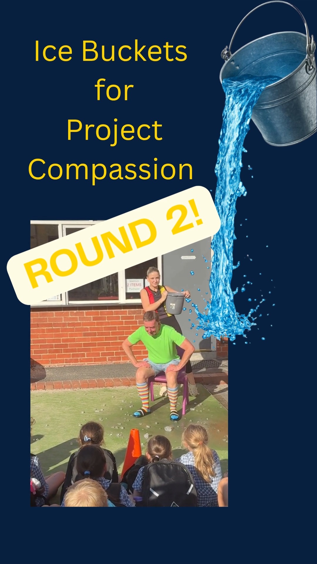 Ice bucket challenge Round 2! What an incredible show of community spirit at our school! 💙
In round 2 our Principal, teachers, and even our Parish Priest bravely took on the Ice Bucket Challenge in support of Project Compassion. 🪣❄️
There were plenty of laughs, lots of icy moments, and most importantly, a shared commitment to raising awareness and funds for those in need. This is what it means to live out our values in action, standing together, having fun, and making a difference.
A huge thank you to everyone who participated, donated, and cheered us on. 🙌
#ProjectCompassion #IceBucketChallenge #SchoolCommunity #MakingADifference