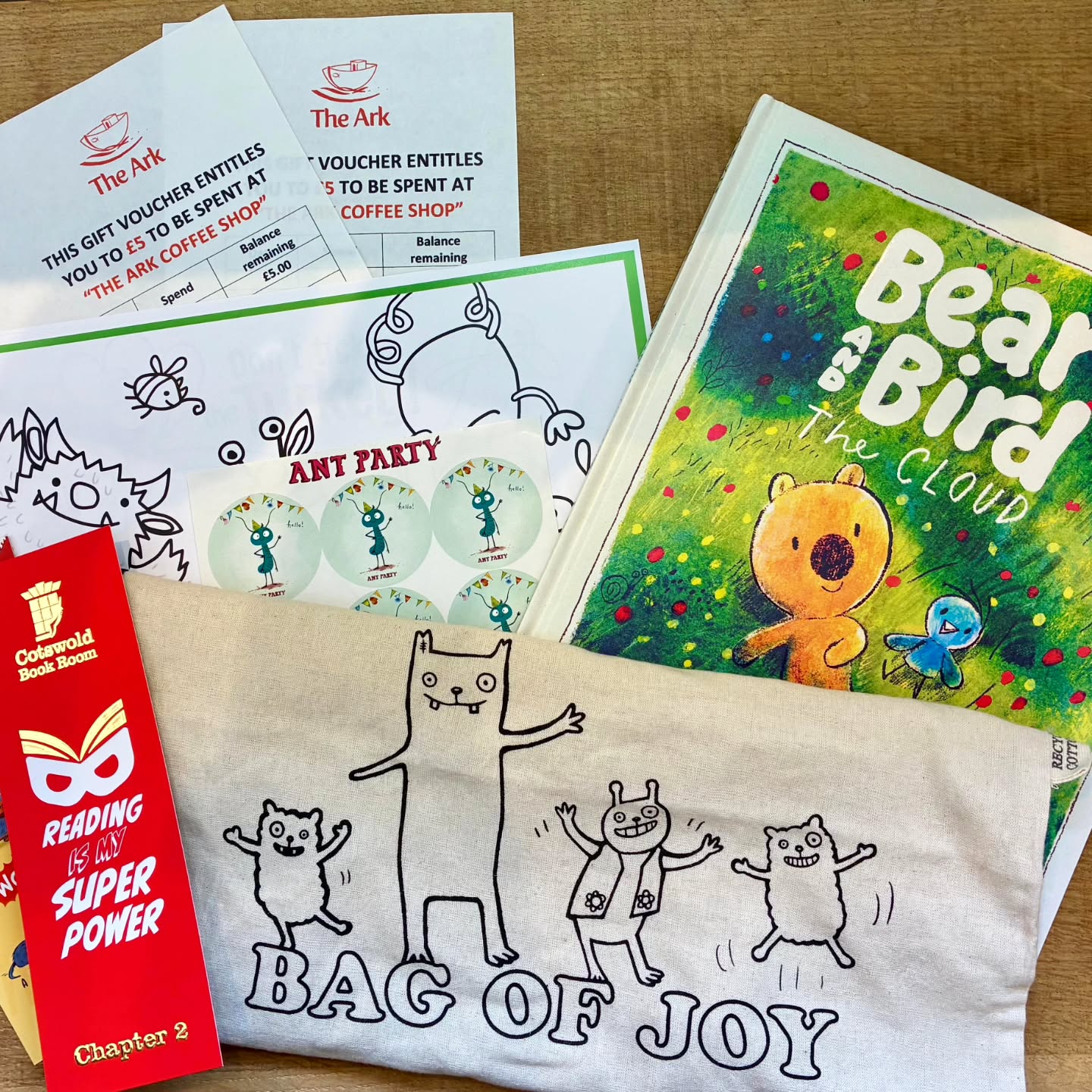 Owen is the lucky winner of our April prize draw! He has won Bear and Bird: The Cloud, a fun tote, some crafty bits AND a £10 voucher to the Ark cafe, which, I have been reliably informed, would buy him 40 rabbit biscuits! 🐇
Congrats Owen! 🥳 Owen is the lucky winner of our April prize draw! He has won Bear and Bird: The Cloud, a fun tote, some crafty bits AND a £10 voucher to the Ark cafe, which, I have been reliably informed, would buy him 40 rabbit biscuits! 🐇
Congrats Owen! 🥳