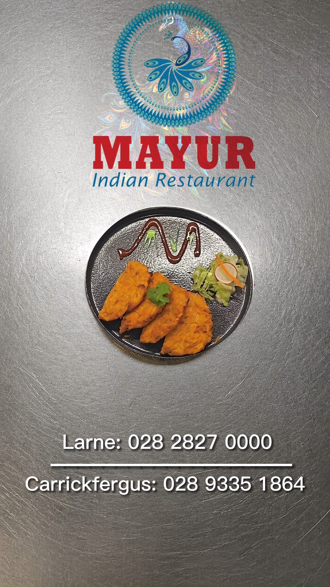 ๐ซถMayur's Starter๐ซถ
Mayur's way - Feast like a Royal. ๐ฅ
๐For Reservation, please call us now ๐
CARRICKFERGUS: 028 9335 1864/1865
LARNE: 028 2827 0000/0001
or send us a message via
Facebook / Instagram (@mayur_indian_ni)
#Mayur #Larne #carrickfergus #IndianinLarne #IndianInCarrickfergus #Menu #indiancuisine #indianfood #love #curriesofindia #foodie #desimasala #cobra #karahi #drinks #winelover #foodtasting #thankyouforyoursupport #grateful #curry #larne #carrickfergus #celebration #party #fypreels #fyp #indianincarrickfergus #2026