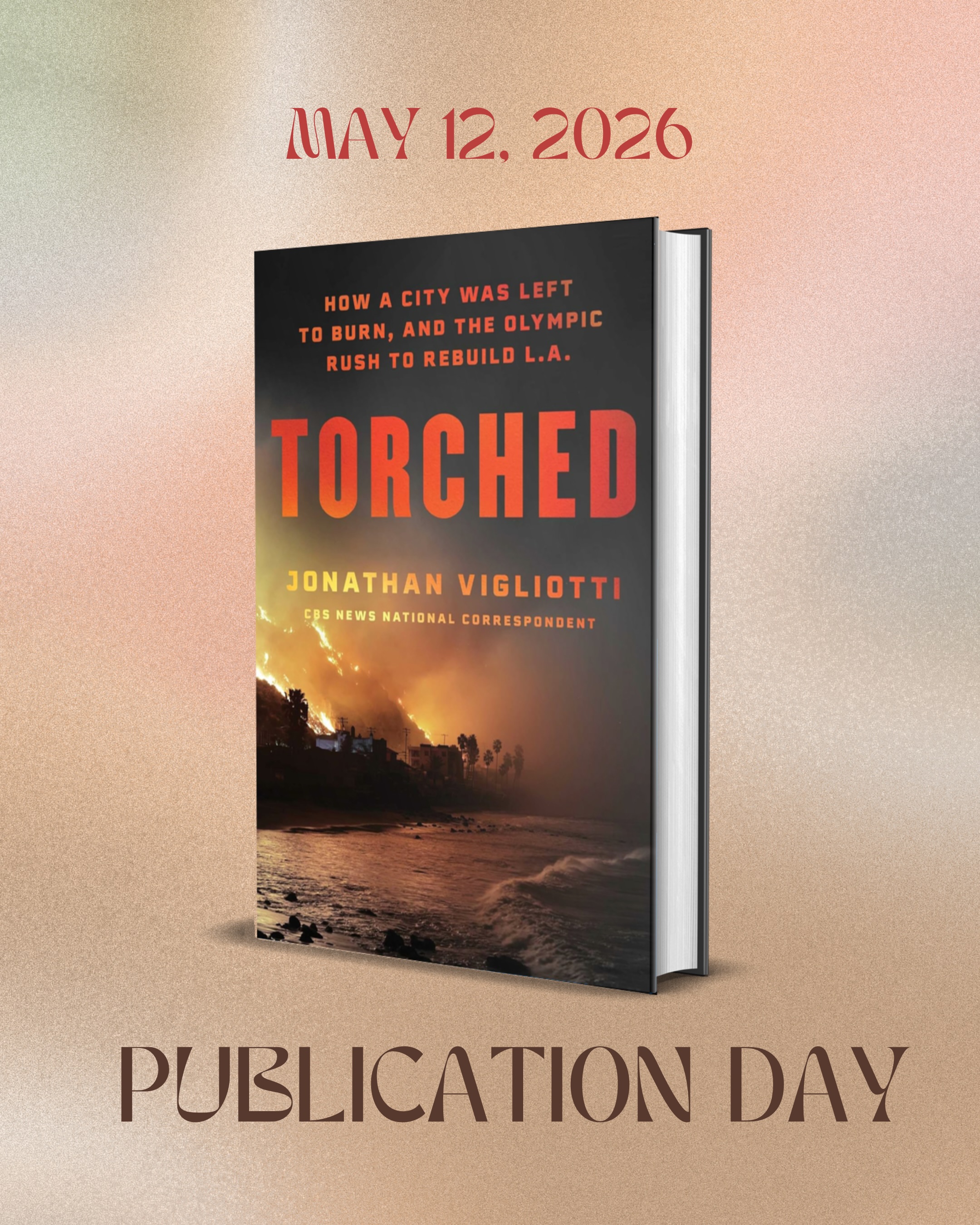 HAPPY PUB DAY to Jonathan Vigliotti’s new title TORCHED - a first-hand account of the 2025 LA wildfires.
#newbook #nonfiction #wildfire