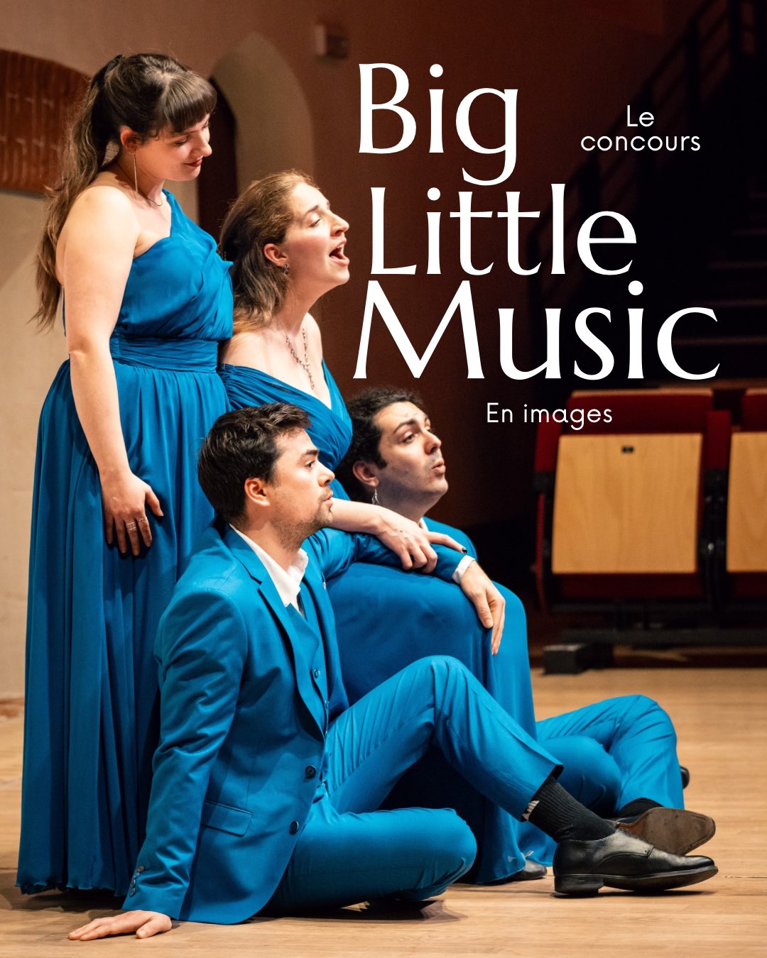 Le Concours Big Little Music en images, il y a quelques mois, nous avons eu la chance de participer à ce beau concours et nous avons même eu le prix du public 😁 C’était un chouette moment, il y en aura pleins d’autres, et nous avons hâte de vous y (re)voir !
📸 : @michieldevijver @bjorncomhaire #music #contest #vocalmusic #quartet #classicalmusicians