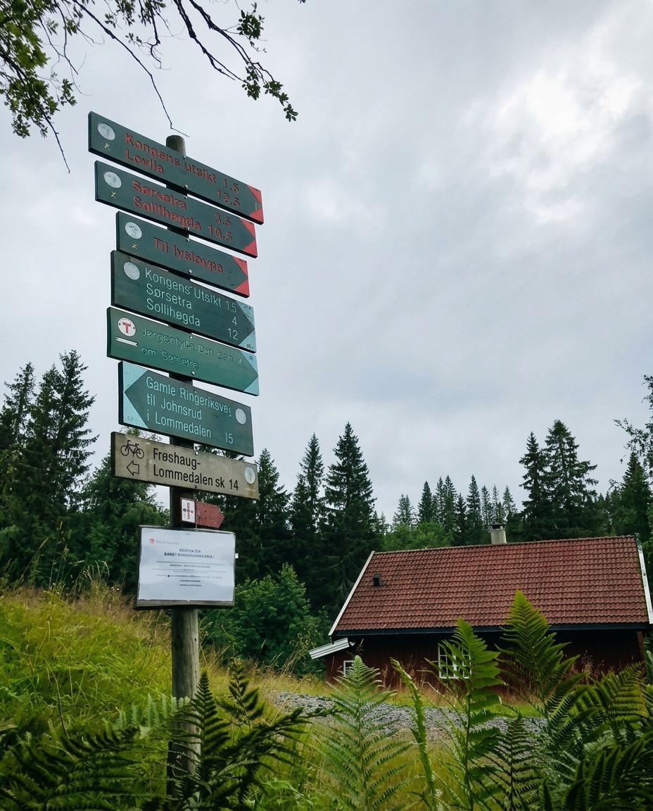 Allerede på 1800-tallet leide turistene ledsager på Kleivstua for å finne veien til Kongens utsikt.
Stiene var de samme. Utsikten over Steinsfjorden var den samme. Og følelsen av å stå der oppe, med vinden i ansiktet og hele dalen under seg, var akkurat like overveldende som den er i dag.
Den gangen fantes det ingen skilt. Gjestene trengte en lokal kjentmann som kunne lede dem gjennom skogen til Kongens utsikt. Det var en ekspedisjon. Et lite eventyr med ukjent terreng og stor belønning.
I dag peker skiltene deg dit. Turen fra Kleivstua tar deg gjennom et av Krokskogen sine vakreste partier. Men belønningen er den samme som for over hundre år siden. En utsikt som får deg til å stoppe opp. Puste ut. Kjenne at du er akkurat der du skal være.
Vi er stolte av å ligge midt i denne historien. Bare 35 minutter fra Oslo, men med en natur og en ro som gjør at tiden strekker seg litt lenger.
Kongens utsikt venter. Stien starter rett utenfor døra vår 🥾