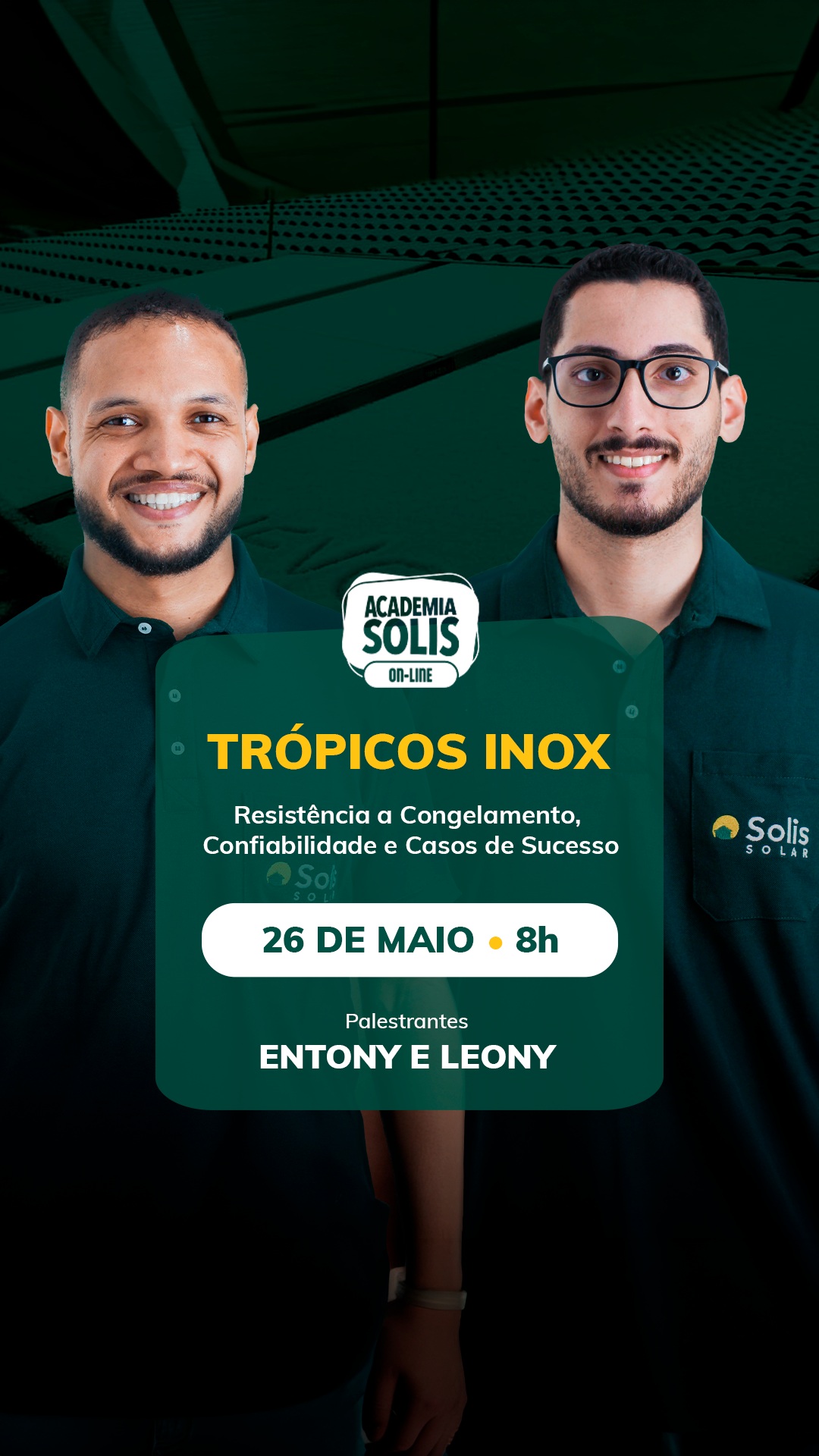 ❄️ Esfriou por aí? Então presta atenção nisso!
Na nossa próxima live, vamos mostrar como o Trópicos Inox entrega resistência ao congelamento, alta confiabilidade e ainda apresentar cases reais de sucesso que comprovam toda a sua performance.
📅 Dia 26/05
⏰ Às 8h
Inscreva-se no nosso canal do YouTube, ative o lembrete e participe!