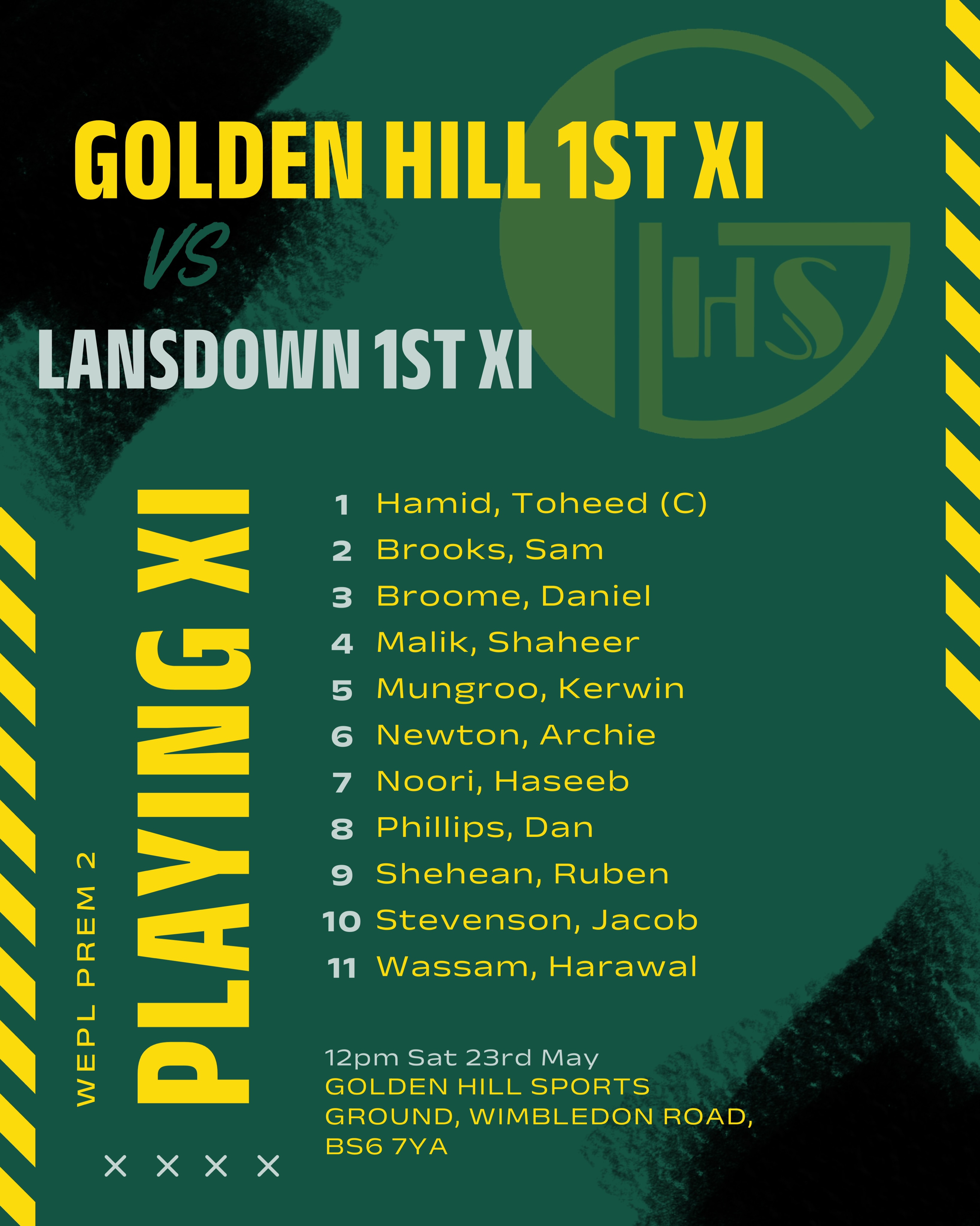 Our senior Saturday team sheets 🏏 Go well to all 9 teams out in the sunshine today! 🌞