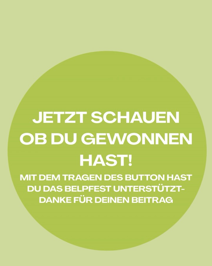 🏆Die Gewinner:innen des BelpFest-Button Wettbewerbs stehen fest.
Vielen Dank, dass Ihr mit dem Tragen des Button das BelpFest unterstützt habt.
Alle weiteren Infos und ob Ihr gewonnen habt, findet ihr unter diesem Link in der Bio: belpfest.ch/button
Alle Preise sind bis zum 18. Juli 2026 abholbereit bei @moebeltrend_belp
Nach dem Prinzip: Tausche BUTTON gegen PREIS!
#Belpfest #Gewinner #ButtonWettbewerb #Auslosung #Belp Dorffest