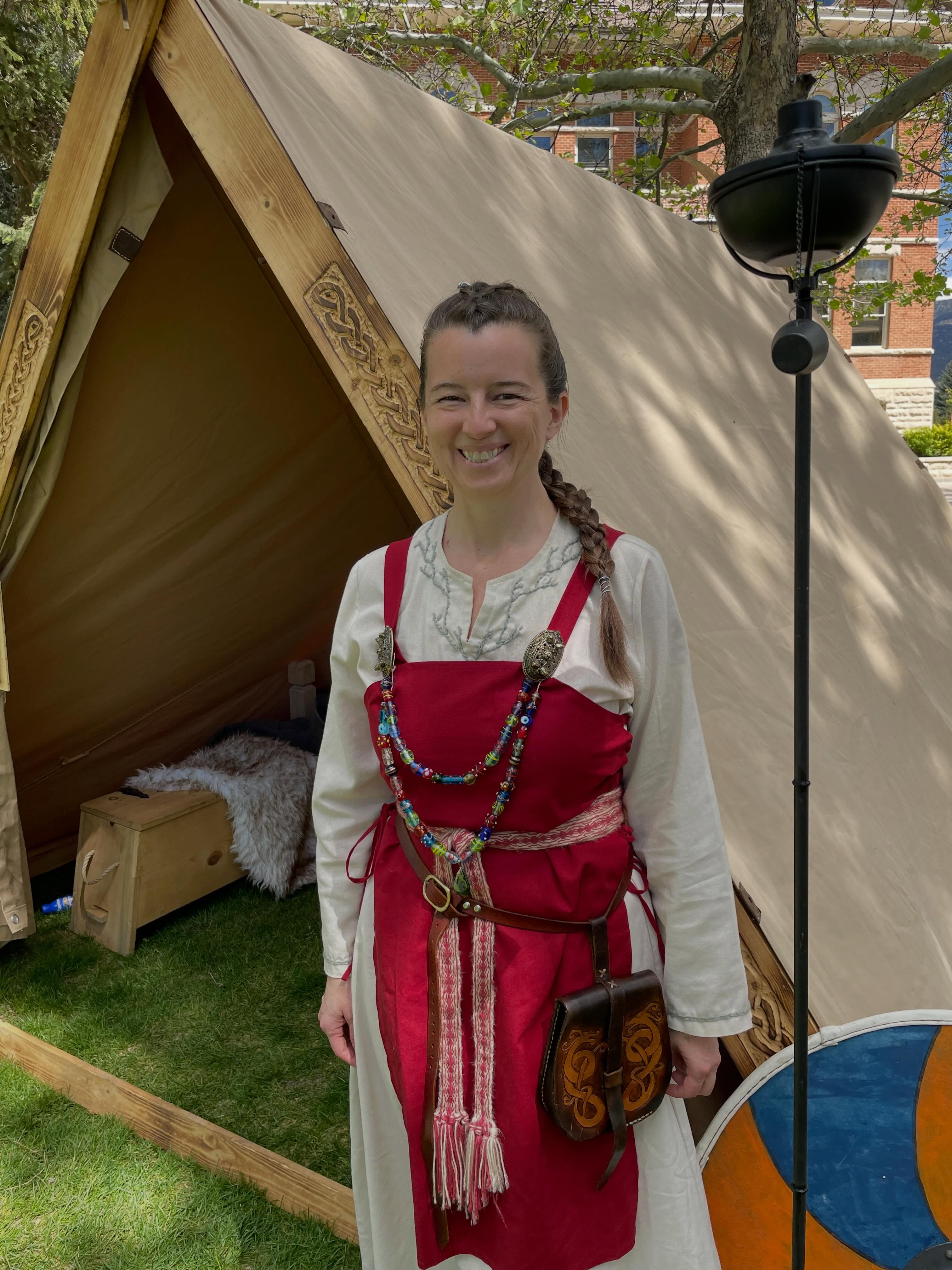 Viking for a day at the Scandinavian Festival in Ephraim, Utah. Awesome shield maiden braid by @sm_braidin!