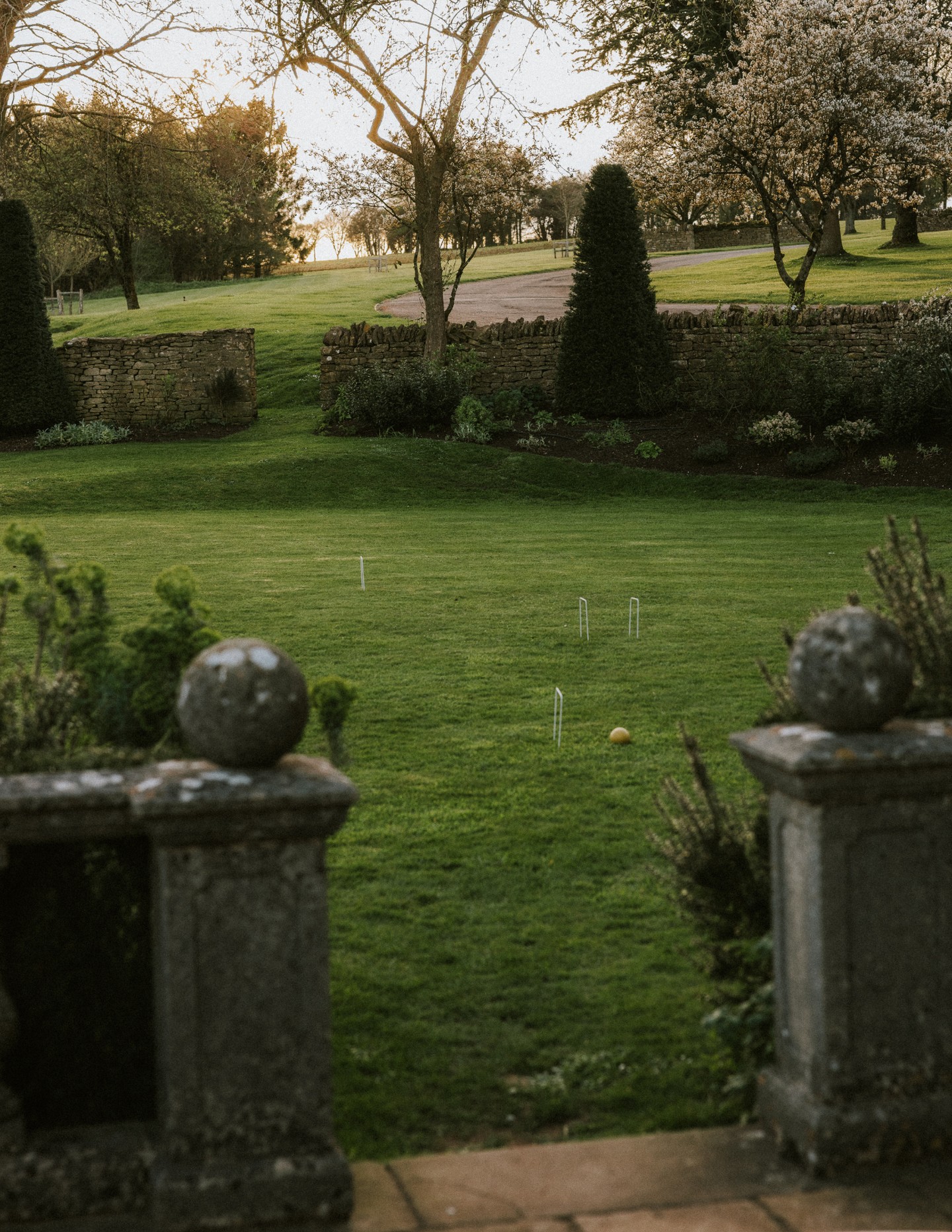 Sunny afternoons call for classic lawn games. Take your pick: croquet, bowls, quoits, giant Jenga, or mini football on the lawn.