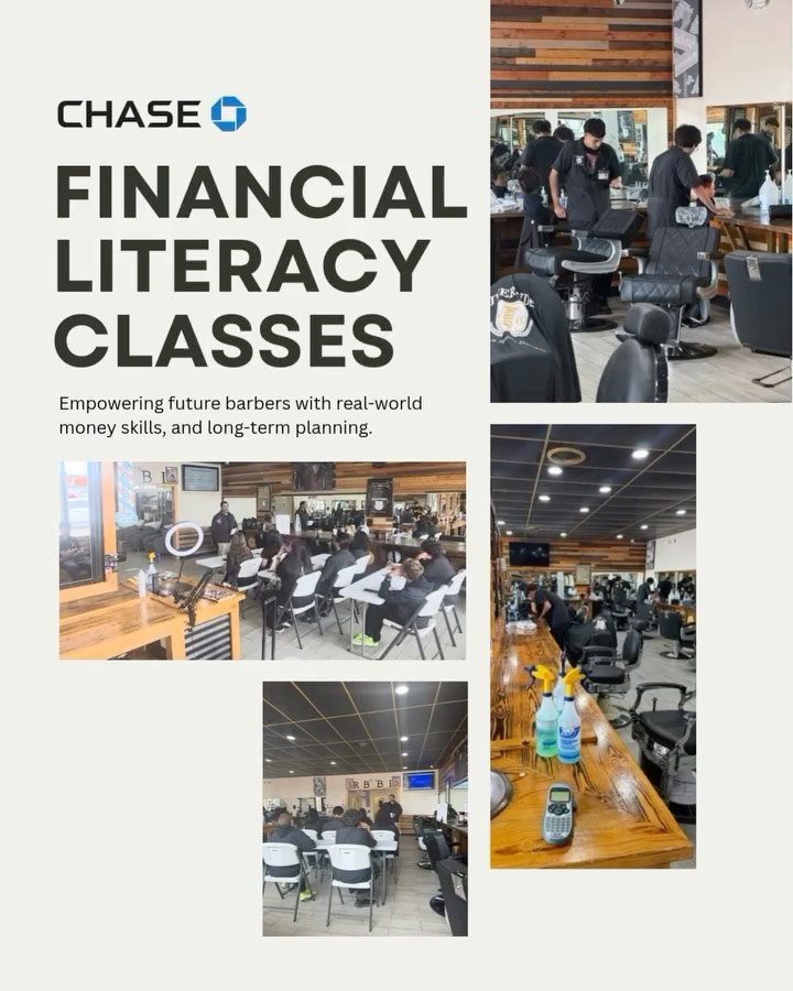Thank you @chase bank for supporting our barbers!
To us, showing up for our community goes beyond regular shop visits. Through our partnership with Chase, we are helping barbers better understand financial responsibility and planning to help them succeed in their business and avoid fraud and scams in life.
Special shout out to @tarrantcountysheriff for also being there to support @riversidebbinstitute students!