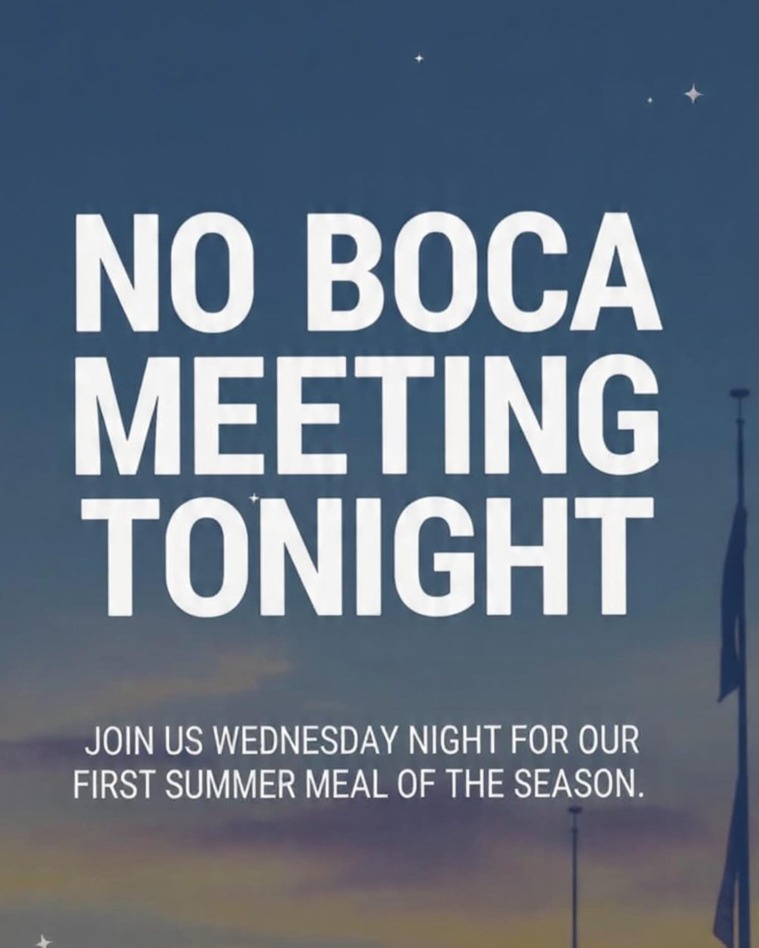 Enjoy time with your friends, family and neighbors. We will see you Wednesday!