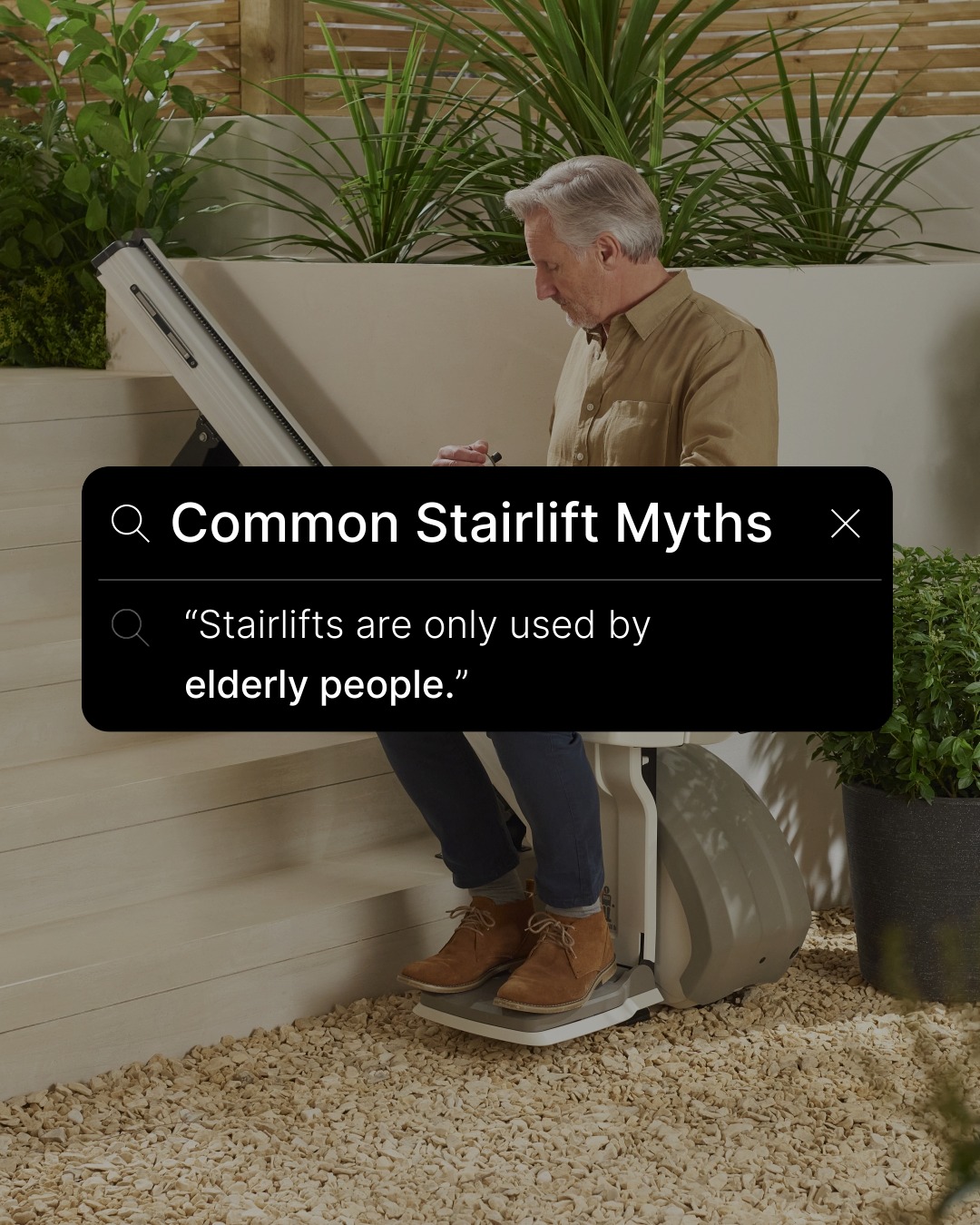 Think stairlifts are only for a certain age group? Think again. Swipe for the truth...