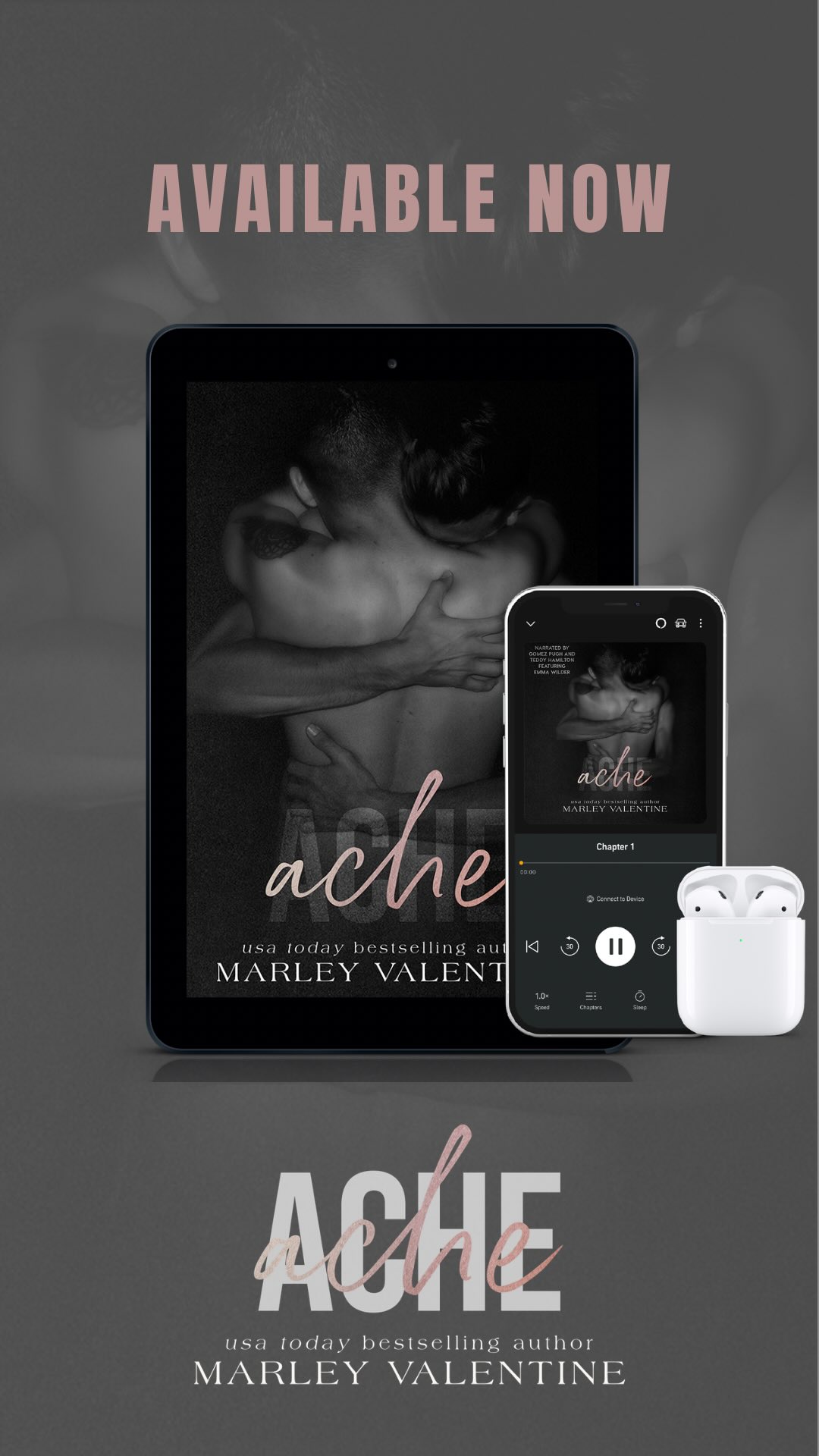 Ache is a bi-awakening, friends to lovers romance by Marley Valentine available now in Kindle Unlimited.
T R O P E S
-forbidden
-cheating
-bi-awakening
-friends to lovers
#marleyvalentine #mmromancebooks #forbiddenromancebooks #mmromance