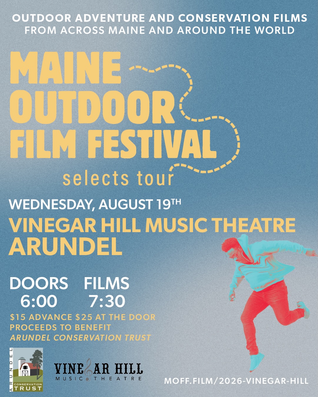 Join us at @vinhillmusic for the @maineoutdoorfilmfestival 🎥🍿
#kennebunkport #kennebunk #arundel
