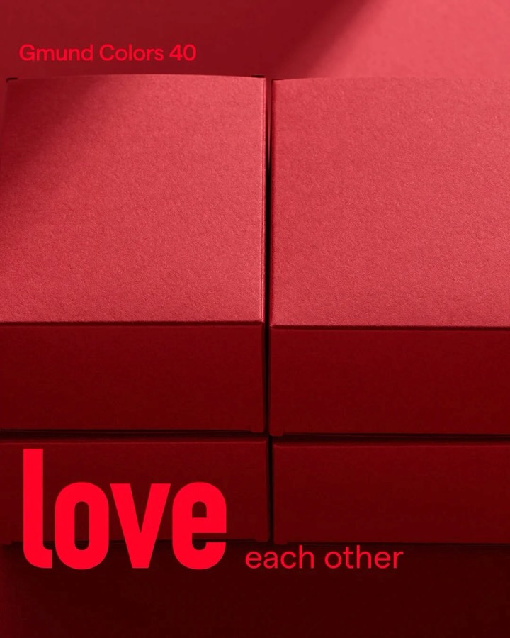May we introduce: Gmund Colors Matt 40, also known as “love each other”.
There are colors that catch the eye. And there are colors that express a feeling. “Love each other” is an intense red full of passion, energy and emotion. Impossible to overlook and even harder to forget.
Red has always been the color of strong connections. It stands for affection, courage and the willingness to put your heart into something. That is exactly what makes this shade so special: it brings a sense of vitality and emotional depth to every design. A color that reminds us that great design is not only about aesthetics, but also about emotion.
Used on its own, “love each other” makes a confident statement. Combined with other colors, it creates exciting contrasts and unexpected harmonies. Either way, it adds character, intensity and a powerful visual presence. Because sometimes the most memorable designs are the ones that dare to show a little more feeling.
Discover our new colors and find the shade that inspires your next idea at www.gmund.com.
#gmundpaper #gmundcolors #newwillmove #paperlove #colors