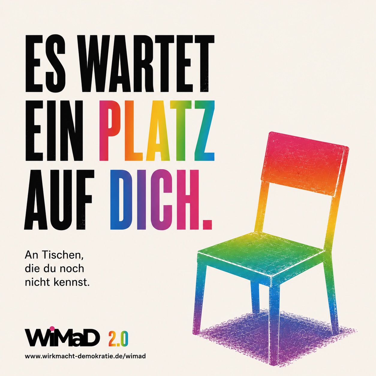 Manchmal sehen wir nur den Raum, in dem wir gerade stehen.
Die Regeln. Die Grenzen. Die Dinge, die angeblich nicht für uns gedacht sind.
Wer Ausgrenzung, Rassismus oder andere Formen von Diskriminierung erlebt hat, kennt dieses Gefühl oft. Man gewöhnt sich daran, sich anzupassen. Nicht zu viel Platz einzunehmen. Nicht zu viel zu erwarten.
Doch irgendwo gibt es Tische, an denen dein Name noch nicht bekannt ist und dennoch gehört dort ein Platz für dich hin.
Ein Platz, an dem du mitreden kannst.
Mitgestalten kannst. Verändern kannst.
Viele Menschen verbringen Jahre damit, gegen verschlossene Türen zu laufen.
Dabei wartet ihr Platz manchmal gar nicht hinter dieser Tür. Sondern an einem Tisch, den sie bisher noch nicht kannten.
Doch ein Platz am Tisch allein verändert noch keine Organisation.
Deshalb geht es bei WiMaD nicht nur darum, dazuzugehören. Es geht auch darum zu lernen, wie Veränderung tatsächlich gelingt. Wie Organisationen diskriminierungssensibler werden können. Wie Vielfalt gestärkt, Demokratie geschützt und Strukturen nachhaltiger gestaltet werden können. Wie Menschen Veränderungen anstoßen können, ohne andere zurückzulassen.
Denn wer einen Platz am Tisch hat, kann mitreden.
Wer die Werkzeuge hat, kann mitgestalten.
Und wer beides zusammenbringt, kann Organisationen verändern.
🪑 Es gibt einen Platz für dich.
Mehr Informationen zur kostenfreien Qualifizierung:
www.wirkmacht-demokratie.de/wimad
Gefördert durch das Landesprogramm für Demokratie und Menschenrechte des Niedersächsischen Justizministeriums.
#WiMaD #WirkMachtDemokratie