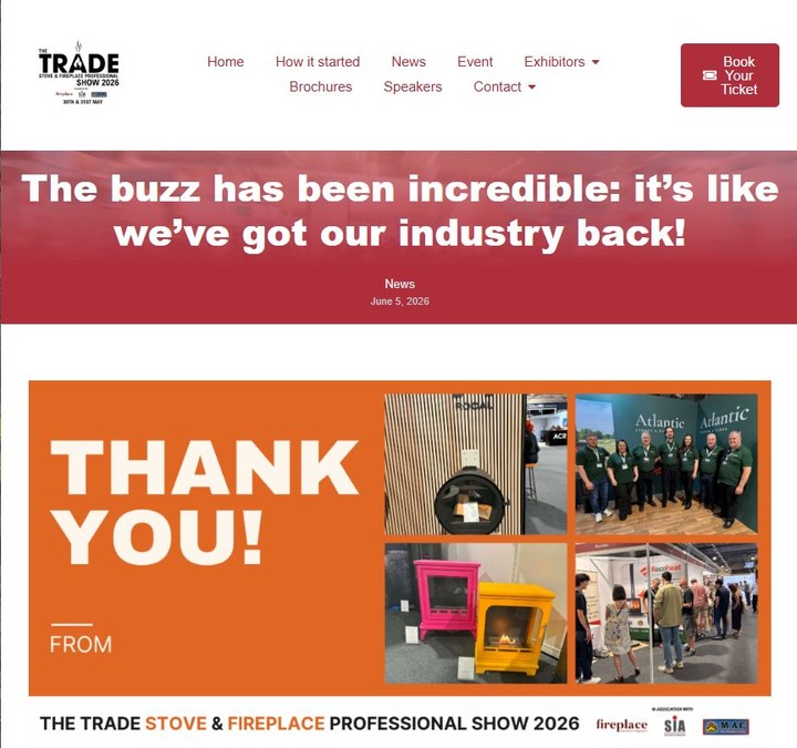 Great blog post from Fireplace Specialist Magazine on the Trade Stoves and Fireplace Professionals Show: lovely to be featured among the amazing companies contributing, exhibiting and attending.
https://tradestoveandfireplaceprofessionalshow.com/the-buzz-has-been-incredible-its-like-weve-got-our-industry-back/