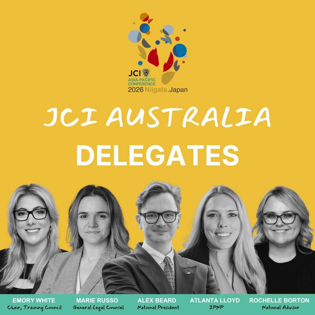 All the way from Down Under…
JCI Australia is proud to be represented by an amazing double digit delegation at ASPAC 2026 in Niigata, Japan!
We look forward to catching up with our international mates, training together, and having an absolute cracker of a time.
Aussie Aussie Aussie. Oi Oi Oi!
@jciaspac2026 @jci_aspac