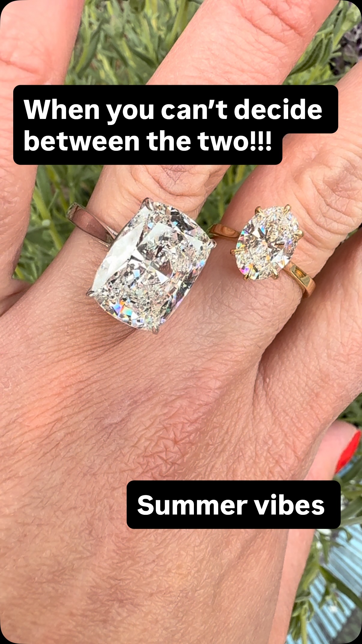 They are both gorgeous vibes… and the sun shine just makes it shine!!! And I honestly do not know which I would pick!!