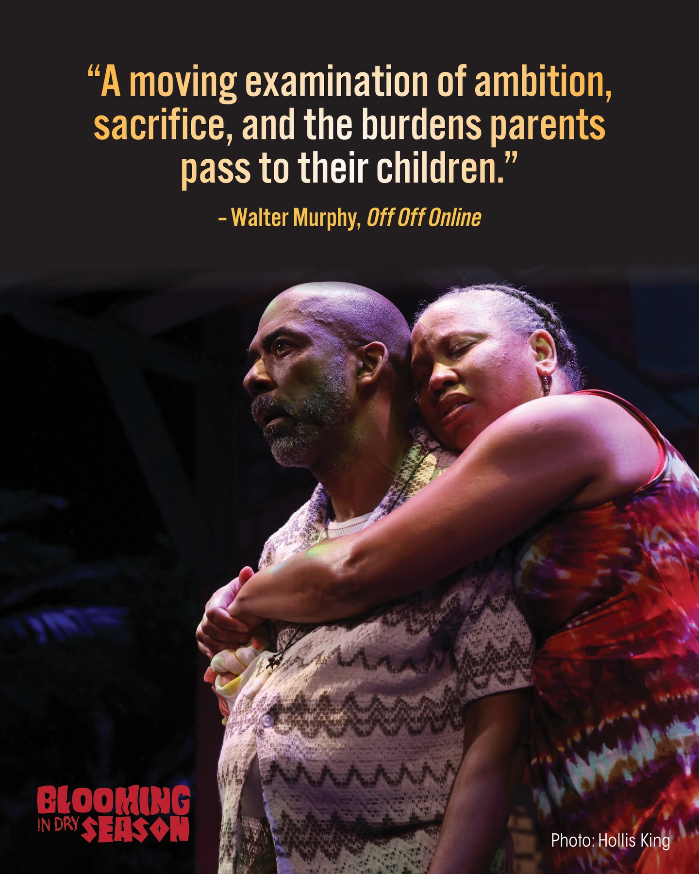 🌺Critics are loving BLOOMING IN DRY SEASON!🌺
⭐️⭐️⭐️⭐️⭐️
Doors open tonight at 6:30pm!